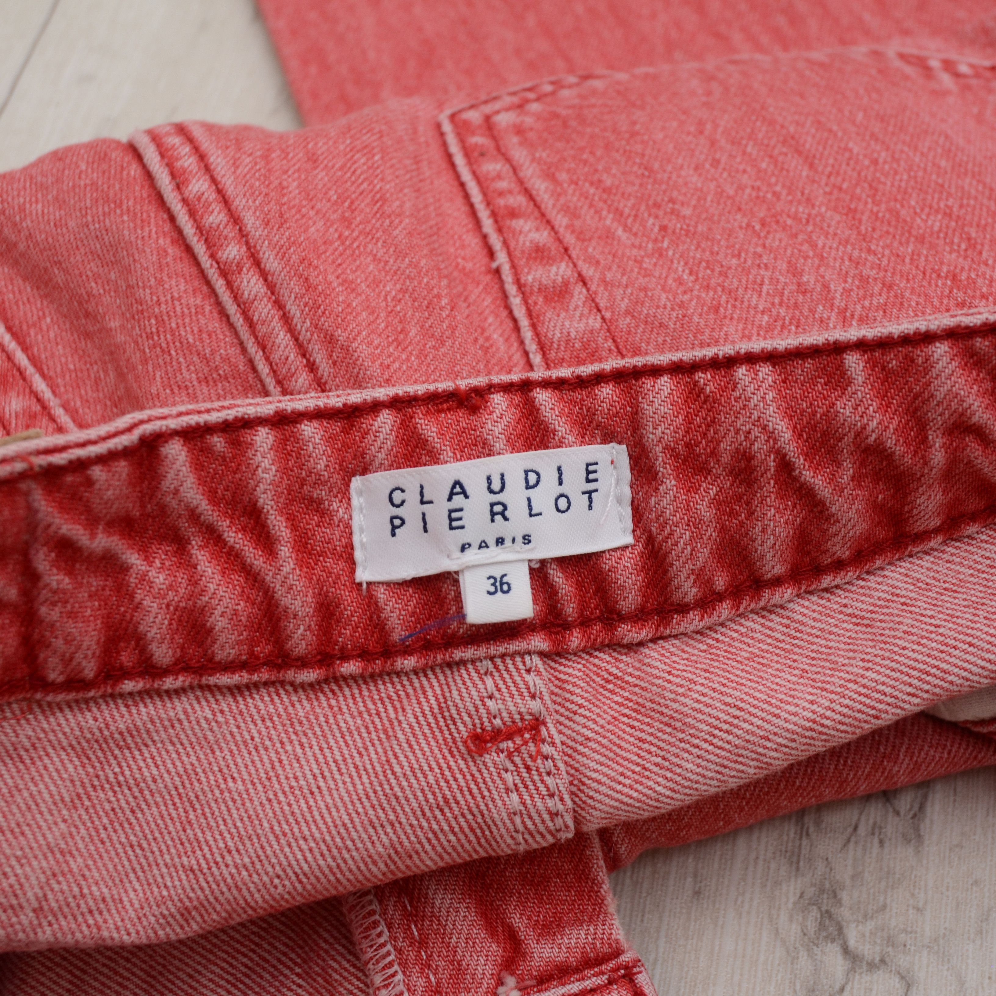 Other Pretty slim jeans CLAUDIE PIERLOT size 36 FR Red Washing Y2K Size 26" / US 2 / IT 38 - 11 Thumbnail