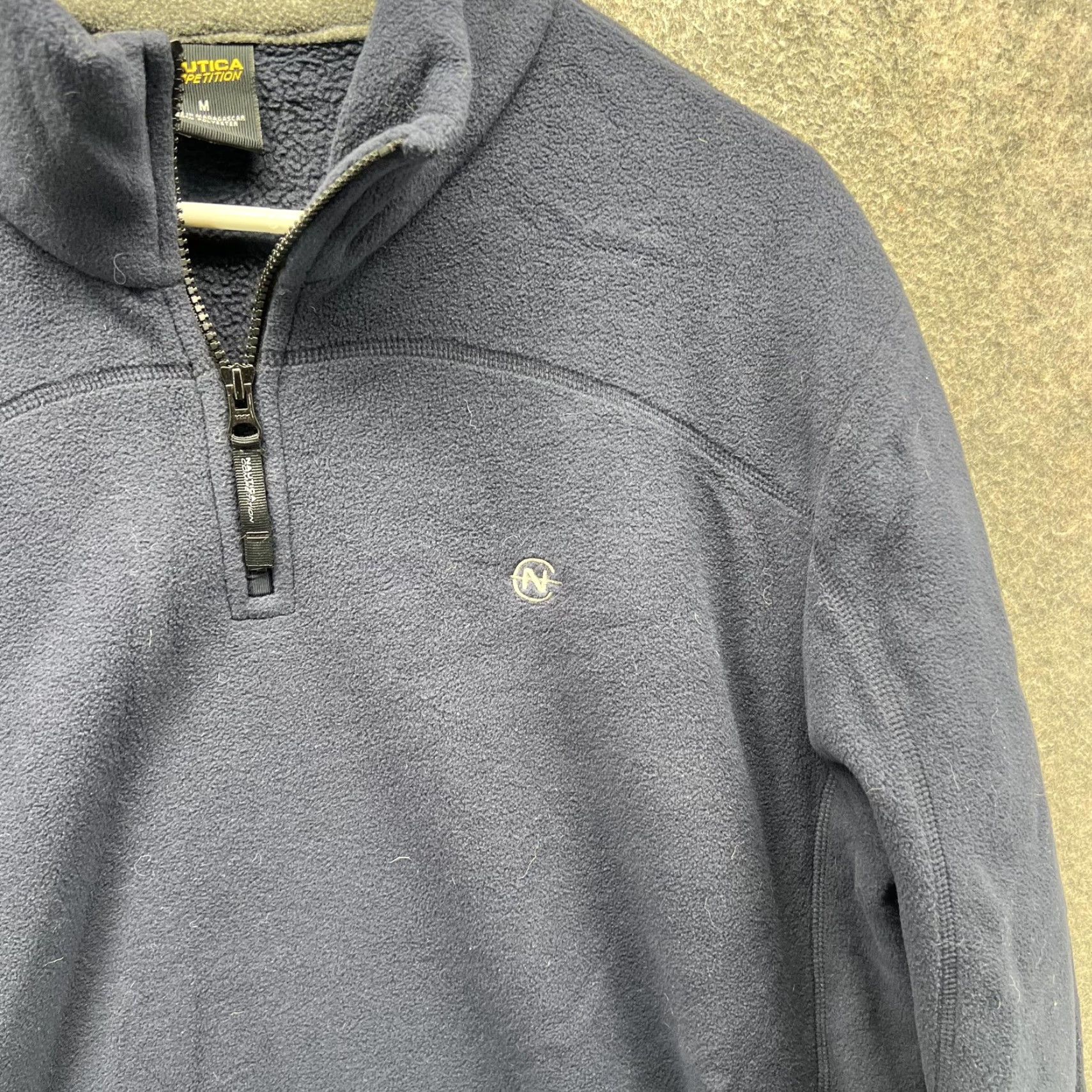 Nautica Nautica Competition Jacket Mens Medium Blue 1/4 Zip Fleece Pullover Pockets Size US M / EU 48-50 / 2 - 6 Thumbnail