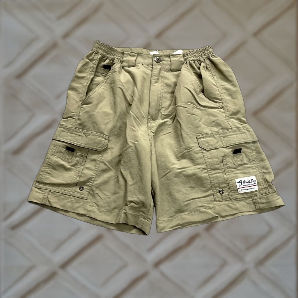 Vintage Bimini Bay Cargo Shorts Men's Brown Nylon Outdoor 32 Regular Inseam 7" Casual Sports Size US 32 / EU 48 - 1 Thumbnail