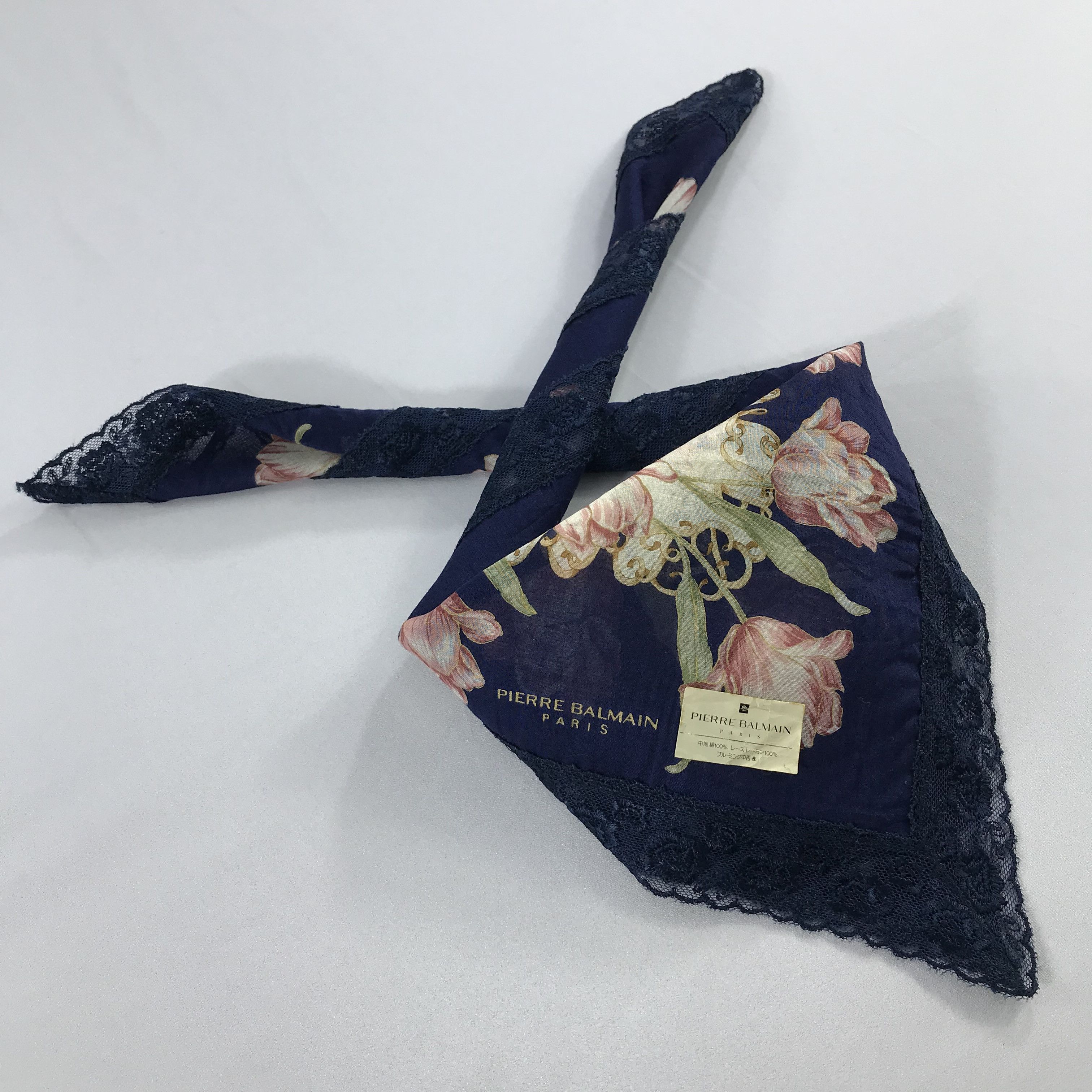 Pierre Balmain × Vintage Pierre Balmain Bandana / Handkerchief / Neckerchief - S2317 Size ONE SIZE - 4 Thumbnail