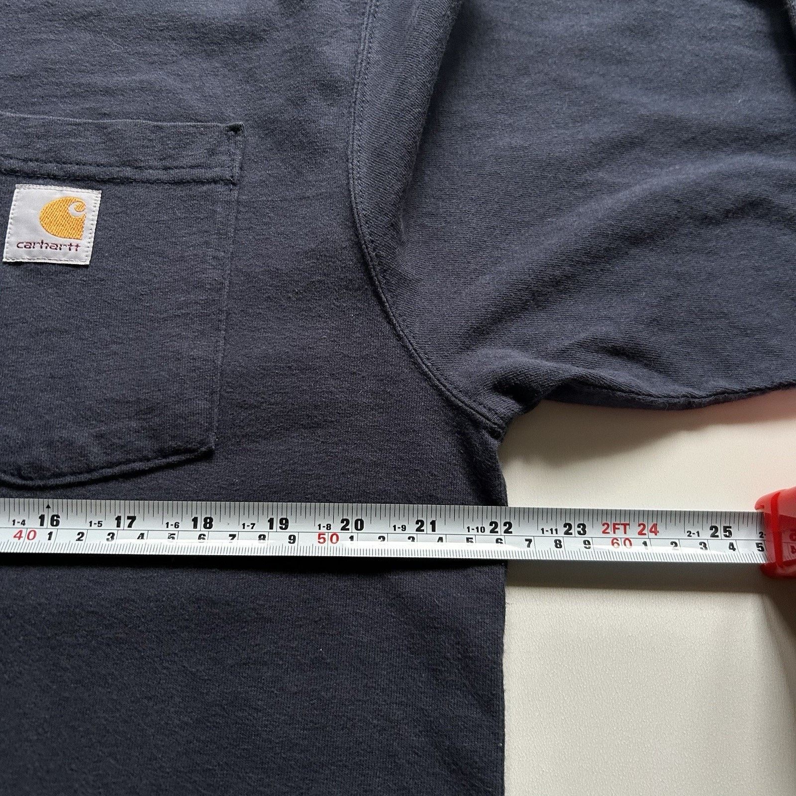 Carhartt Vintage Carhartt Long Sleeve Pocket T Shirt Navy Blue Medium Size US M / EU 48-50 / 2 - 5 Thumbnail