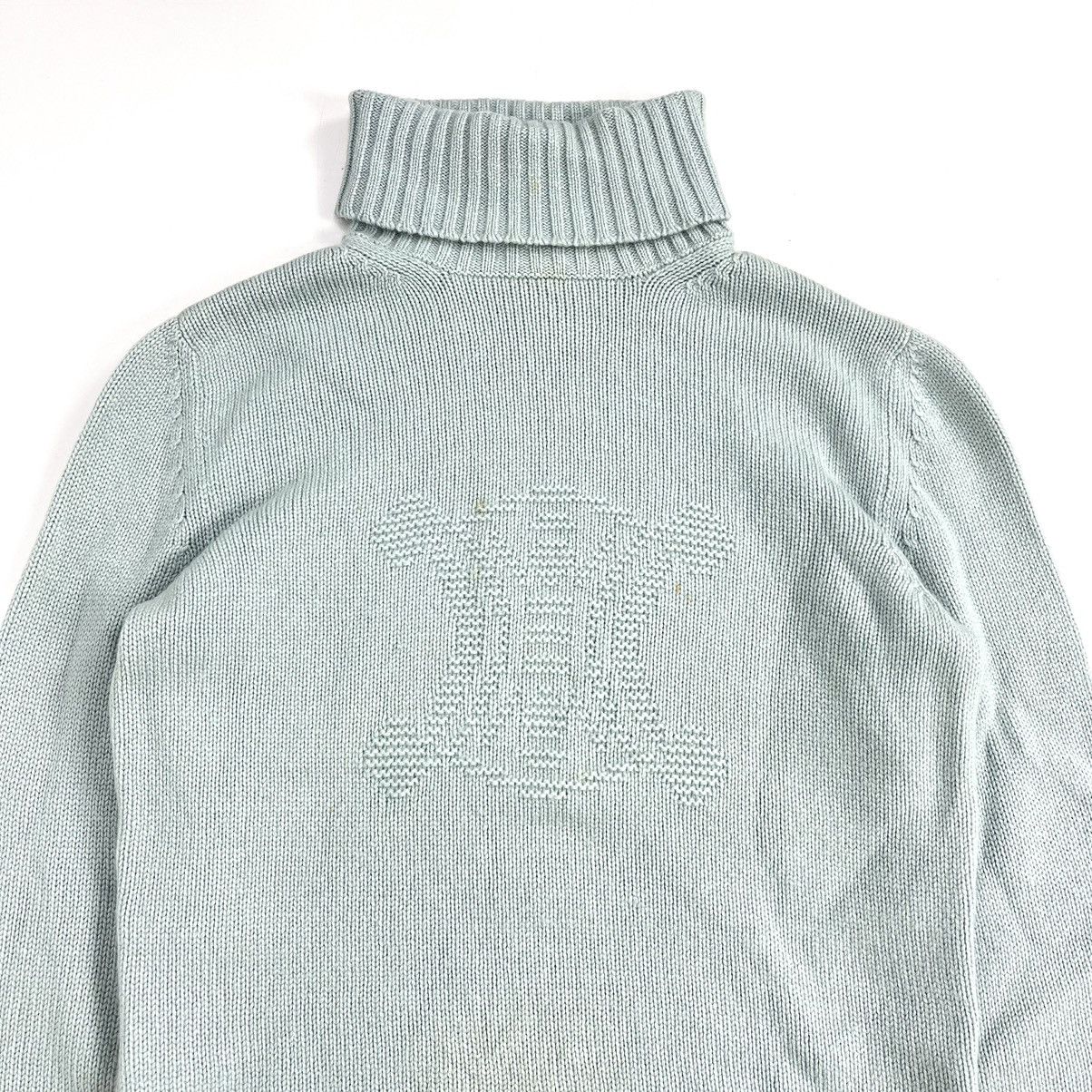 Celine Vtg Celine Cashmere Triomphe Jacquard Turtleneck Knitwear Size US M / EU 48-50 / 2 - 2 Thumbnail