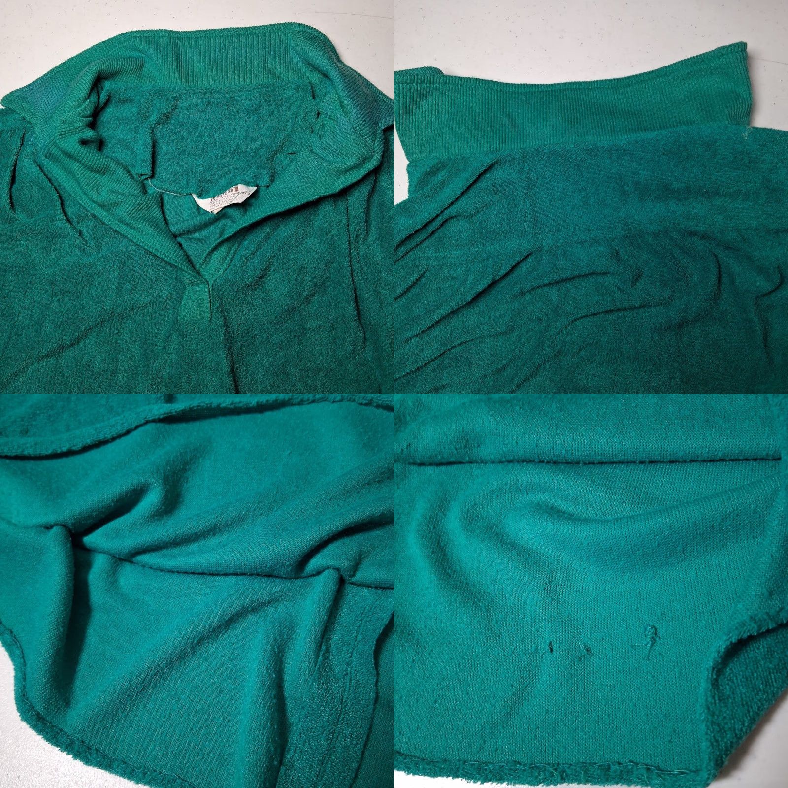 Vintage VINTAGE Montgomery Ward Dress Shirt Dress Jade Green 1970s Terry Cloth 18 Women’s Womens Size XXL / US 16-18 / IT 52-54 - 9 Thumbnail