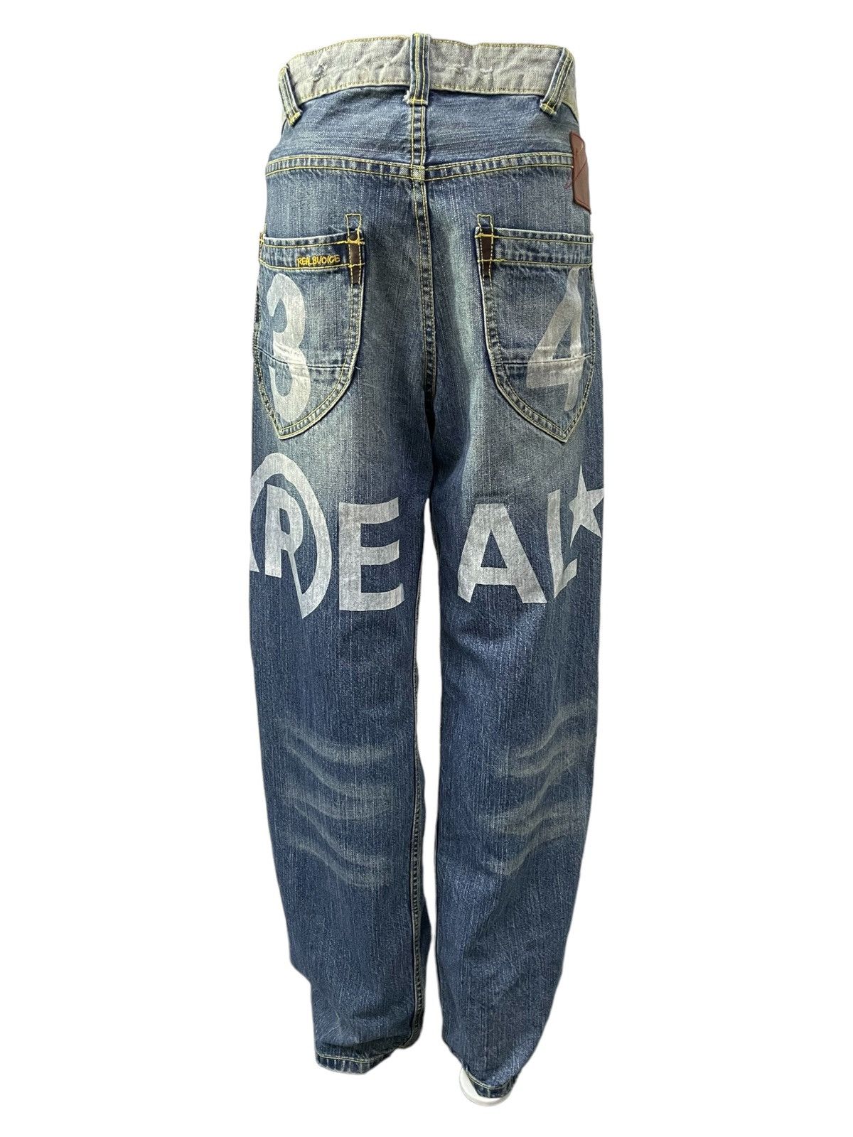 Artful Dodger × Ed Hardy Real Bvoice Painted Dirty Baggy Loose Jeans Size US 34 / EU 50 - 5 Thumbnail