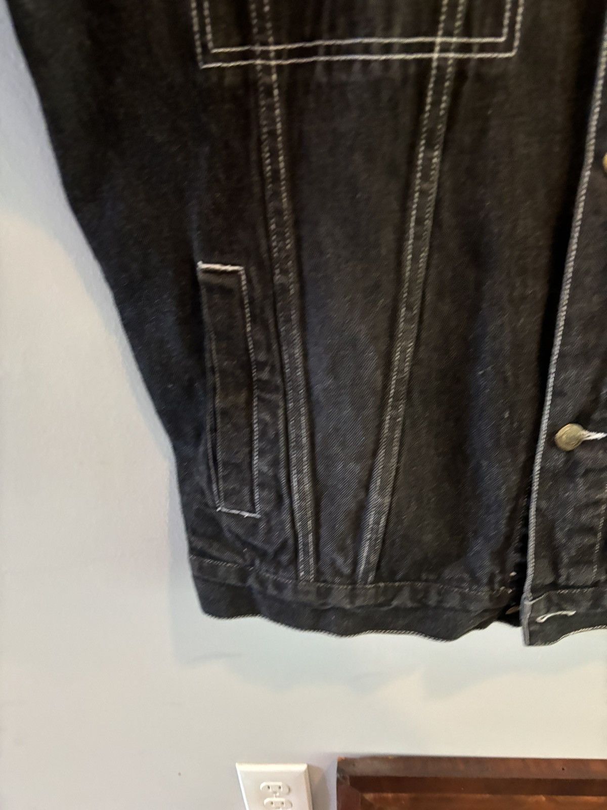 Vintage Vintage Black Oversized Denim Jacket y2k Size US L / EU 52-54 / 3 - 6 Thumbnail