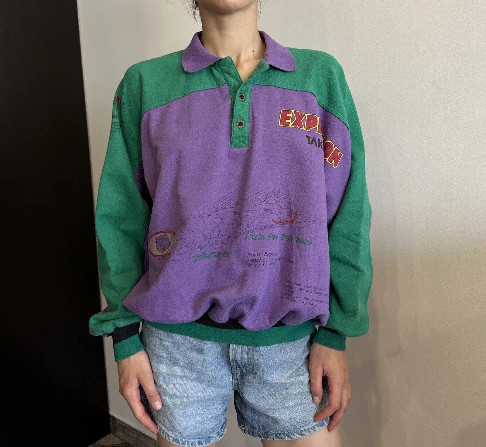 Adidas VINTAGE 90s ADIDAS TAKE OFF EXPEDITION SWEATSHIRT WOMENS Size M / US 6-8 / IT 42-44 - 1 Thumbnail