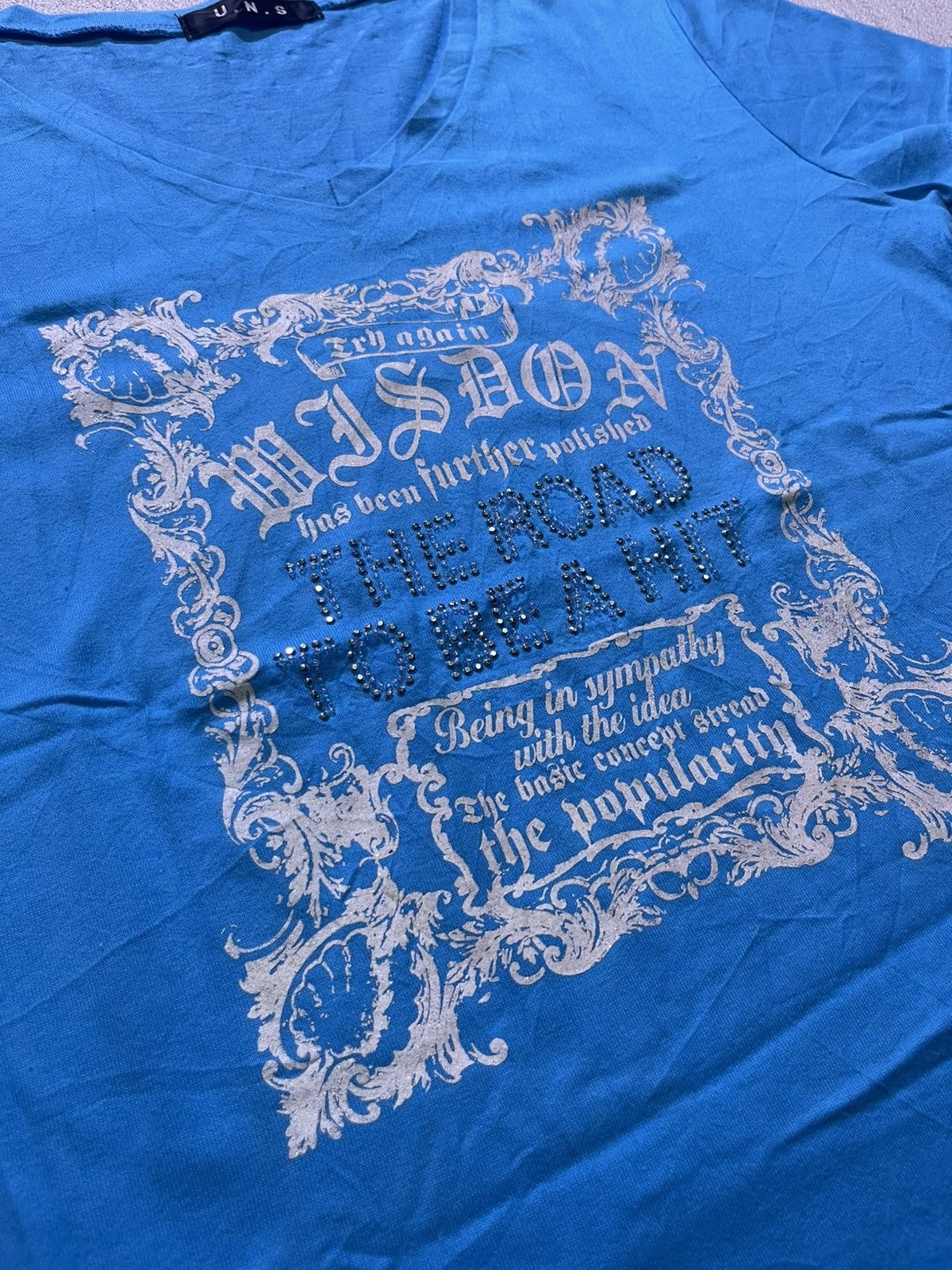 Japanese Brand Y2K U.N.S short sleeve tshirt women's Size M / US 6-8 / IT 42-44 - 3 Thumbnail