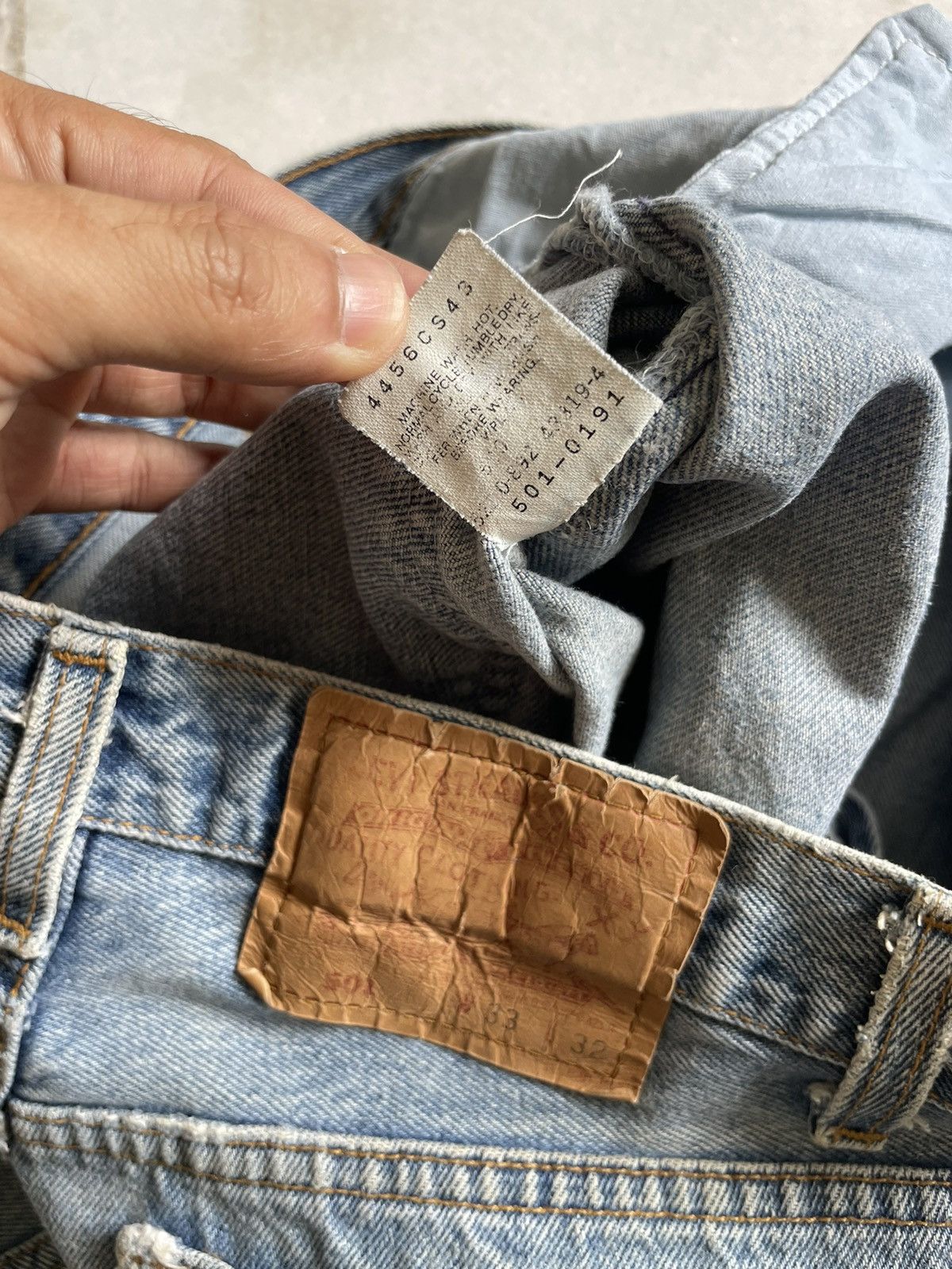 Levi's Vintage 90s Levis 501 Blue Washed Jeans 32x32 Size US 32 / EU 48 - 10 Thumbnail