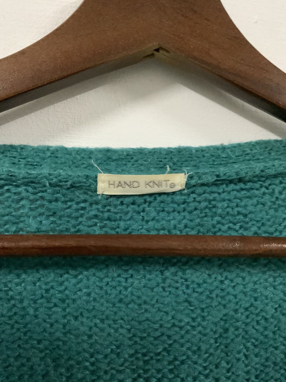 Japanese Brand Hand Knit Turquoises Handmade Knitwear Size US M / EU 48-50 / 2 - 9 Thumbnail