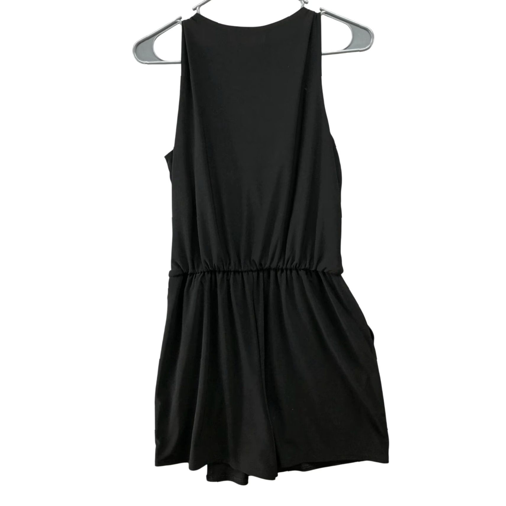 White House Black Market White House Black Market Sleeveless Wrap Romper Dress Womens 2P Black V-Neck R Size XS / US 0-2 / IT 36-38 - 2 Thumbnail
