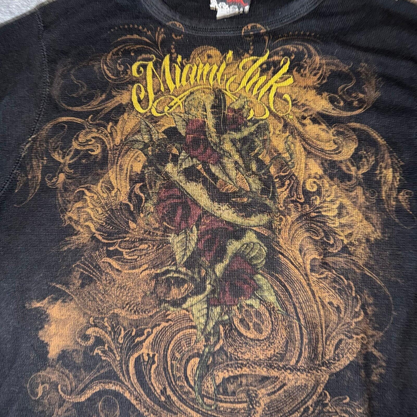 Other Miami Ink Longsleeve Thermal Shirt Mens XL Vtg y2k 90s Rare Size US XL / EU 56 / 4 - 2 Thumbnail