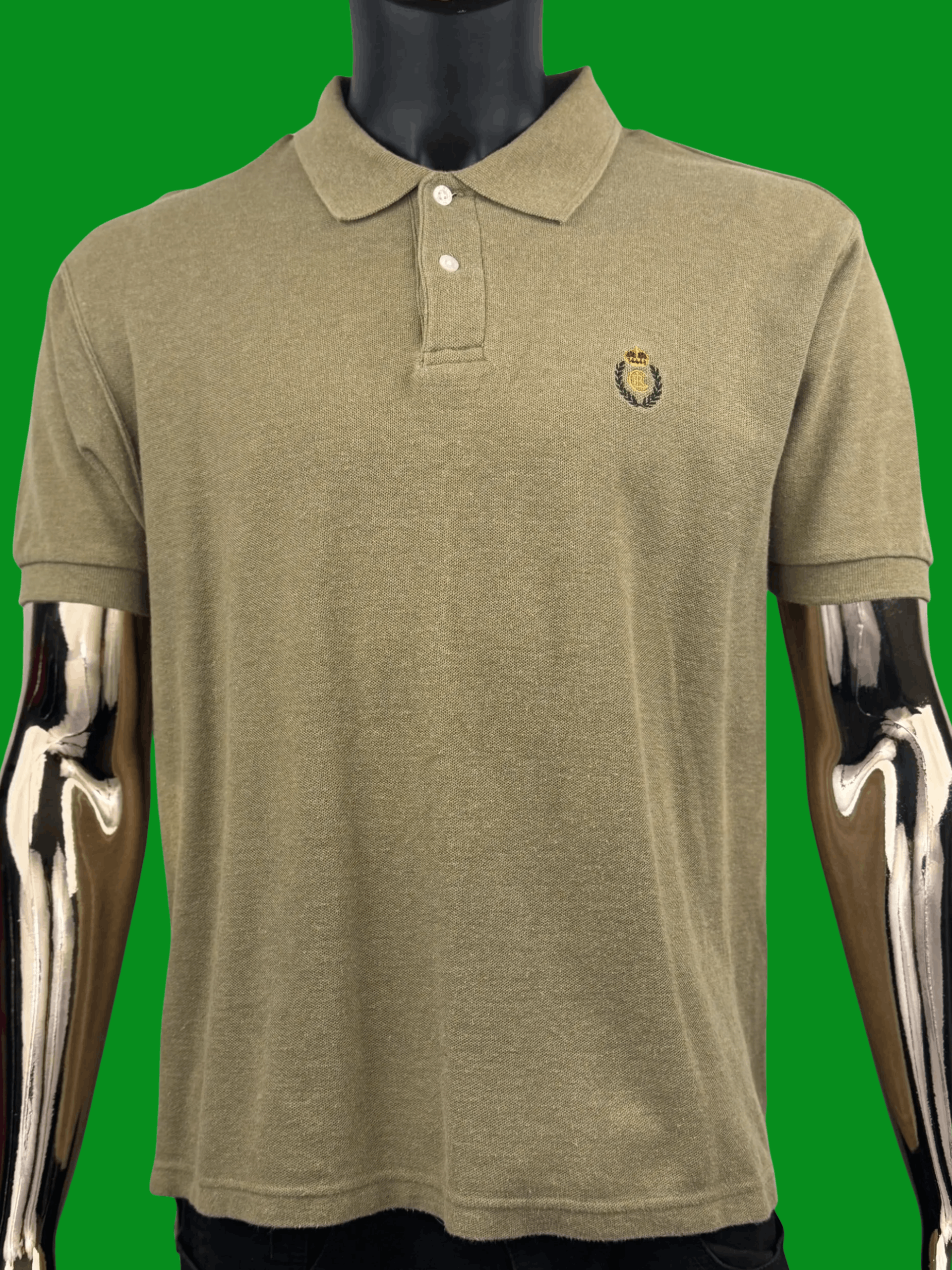 Polo Ralph Lauren VTG Chaps Ralph Lauren Crest Logo Shirt Khaki/Olive Green Size US S / EU 44-46 / 1 - 2 Thumbnail