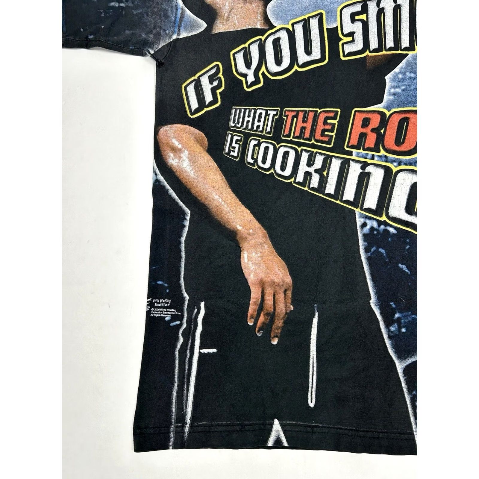 Vintage VINTAGE WWF The Rock Tee Large AOP Rare If You Smell What The Rocks Cooking Shirt Size US L / EU 52-54 / 3 - 4 Thumbnail