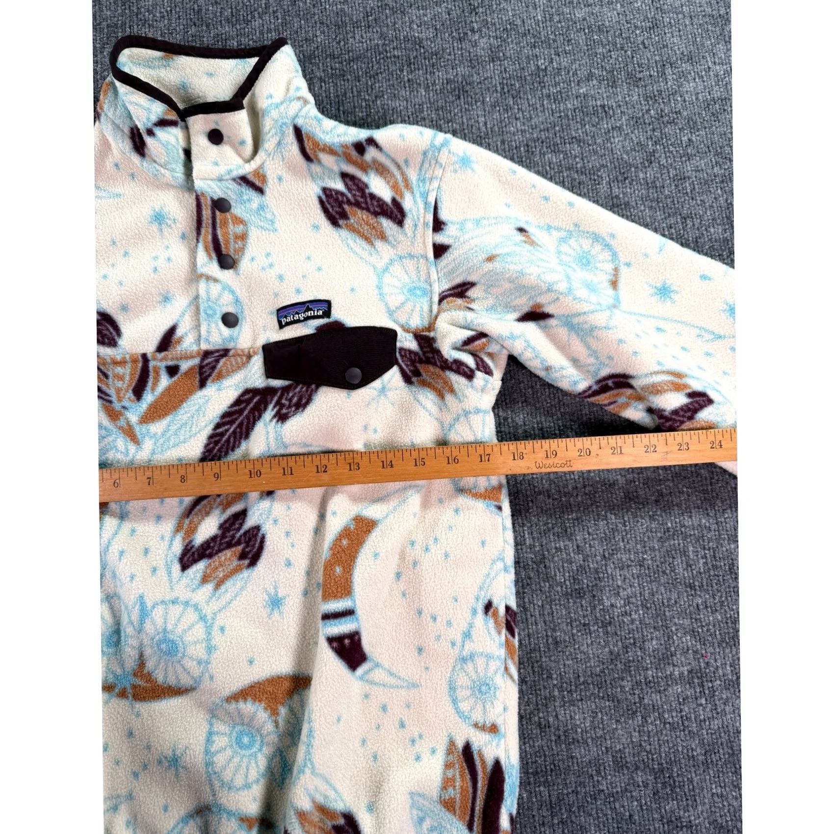 Patagonia Patagonia Synchilla Fleece Pullover Jacket Adult Small Cream Owl Print AOP Size S / US 4 / IT 40 - 7 Thumbnail