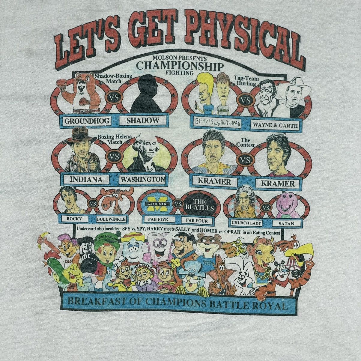 Hanes 🔥LAST PRICE🔥 VTG 1994 Groundhog Days Characters Duel Tee Size US XL / EU 56 / 4 - 1 Thumbnail