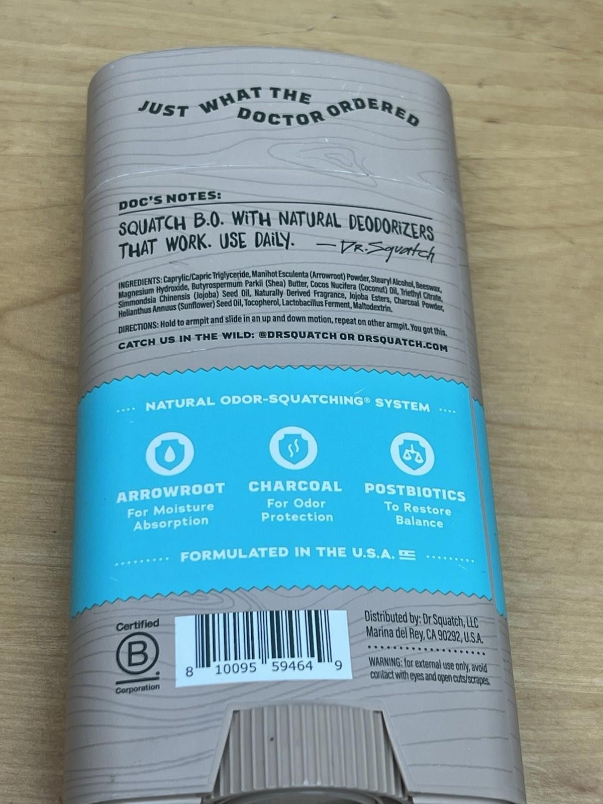 Other DR. Squatch Coconut Castaway Men's Aluminum Free Deodorant Size ONE SIZE - 6 Thumbnail