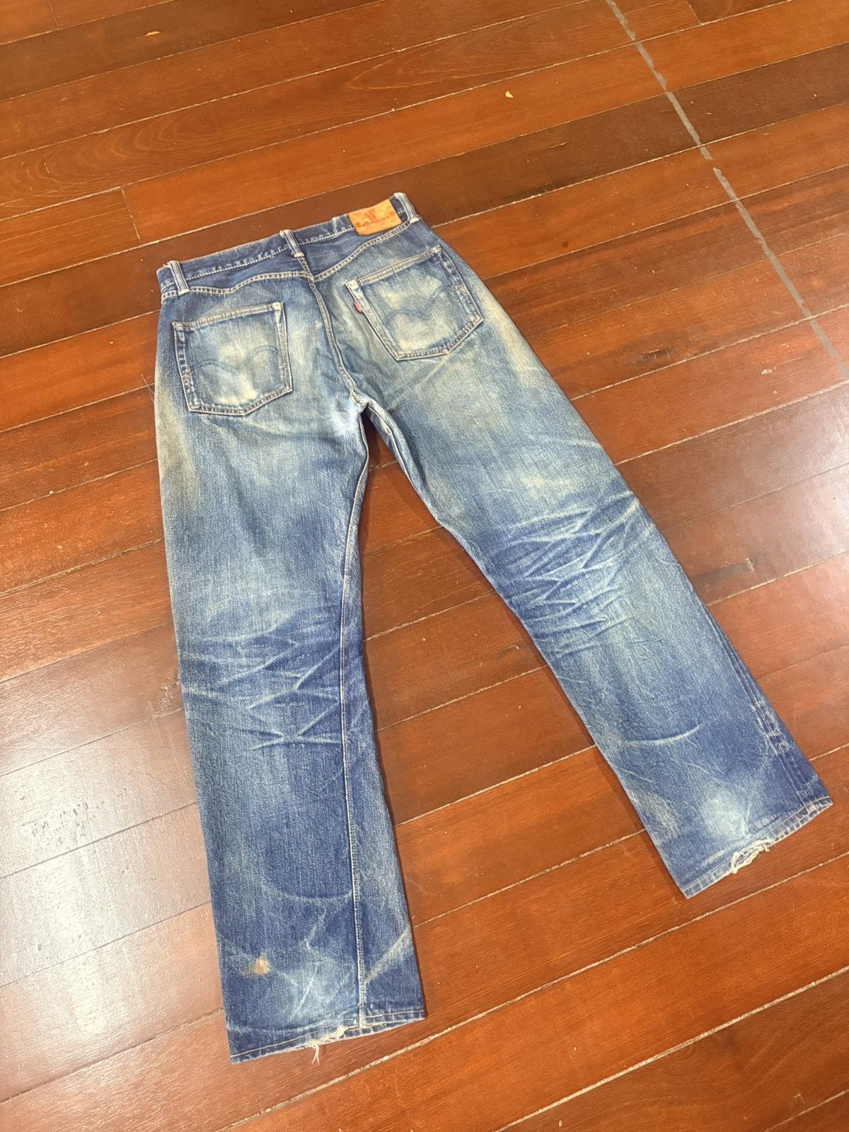 Warehouse & Co. vintage Warehouse 1001 indigo distressed rework selvedge Size US 34 / EU 50 - 11 Thumbnail