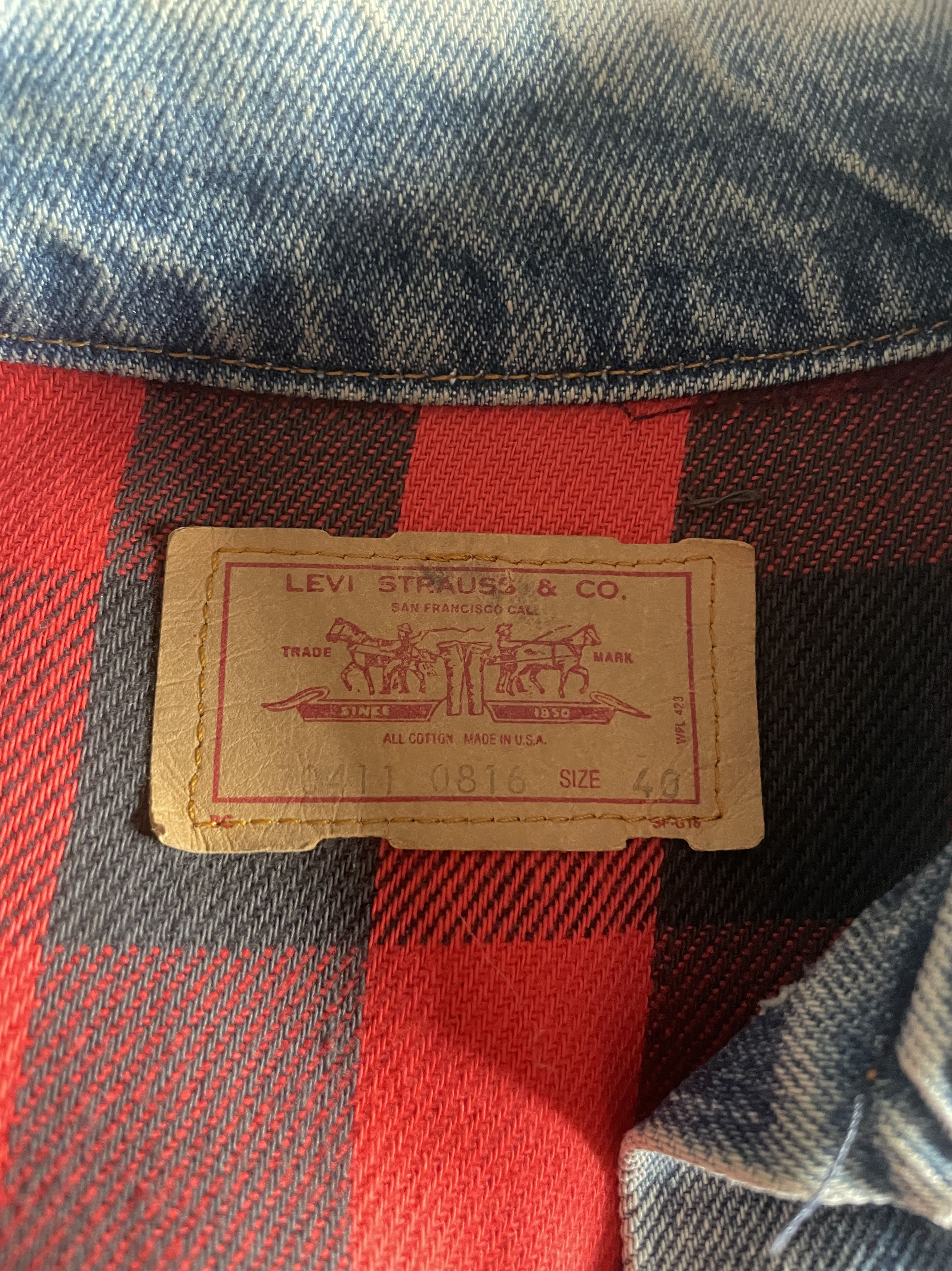 Levi's Vintage Clothing 80s Levis denim jacket lined Size US M / EU 48-50 / 2 - 2 Thumbnail