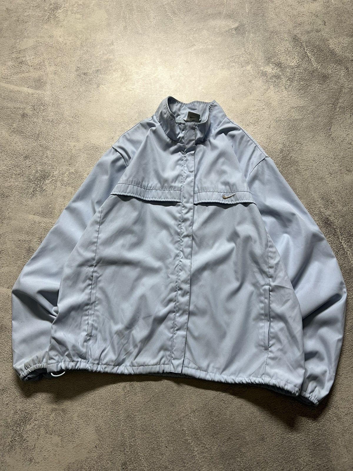 Nike × Vintage Vintage Y2k Nike 🩵 Nylon Mini Swoosh Jacket 90’s Size L / US 10 / IT 46 - 3 Thumbnail