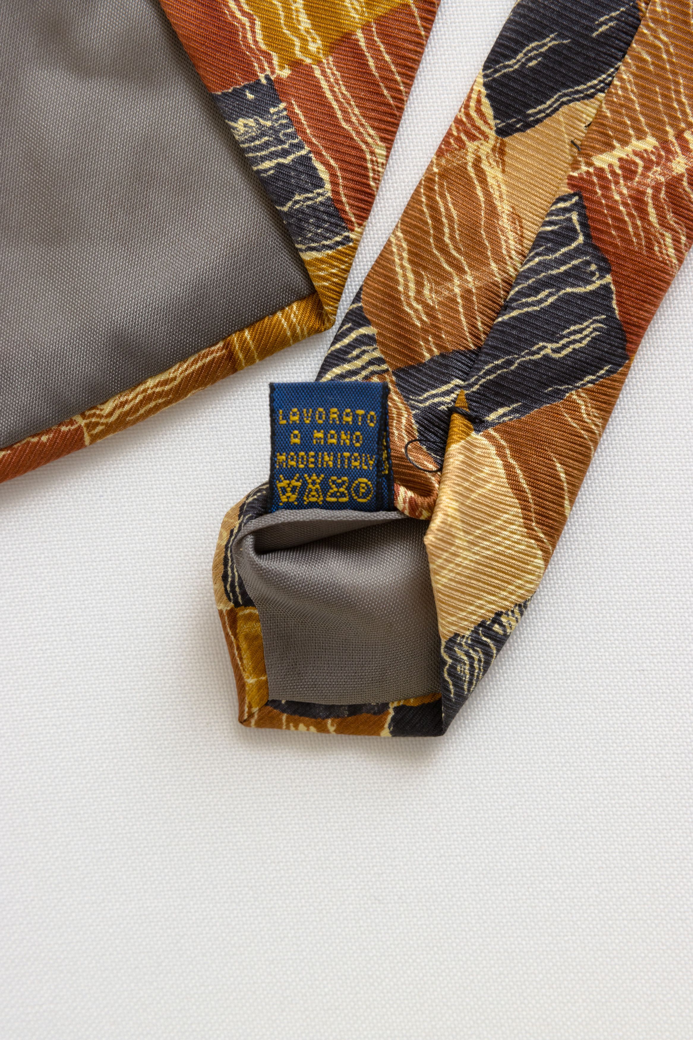 Vintage Tie abstract pattern print necktie silk tie 034 Size ONE SIZE - 8 Thumbnail