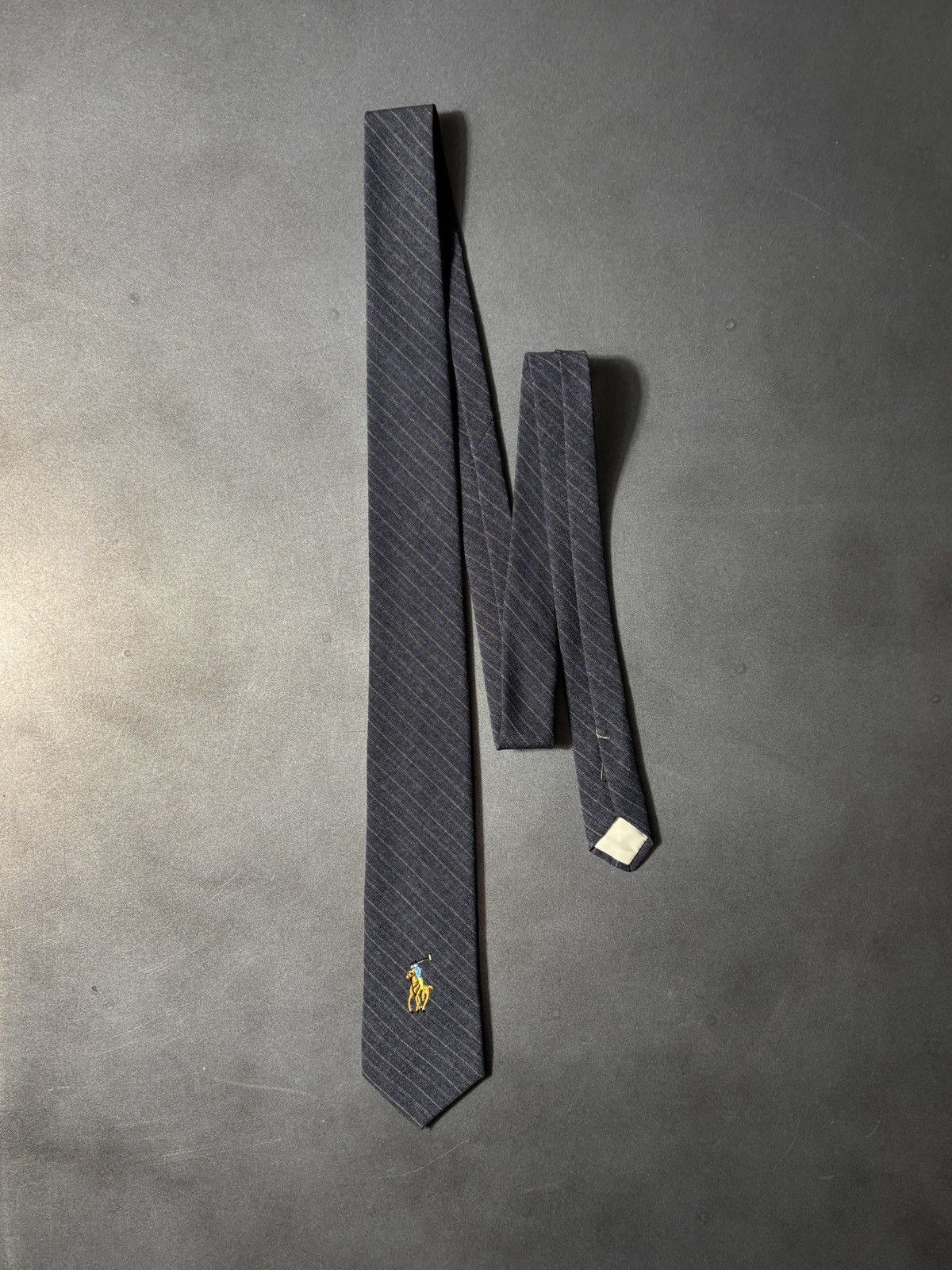 Vintage Vintage Polo Ralph Lauren Necktie Horseman Logo Tie Wool 90s Size ONE SIZE - 14 Thumbnail