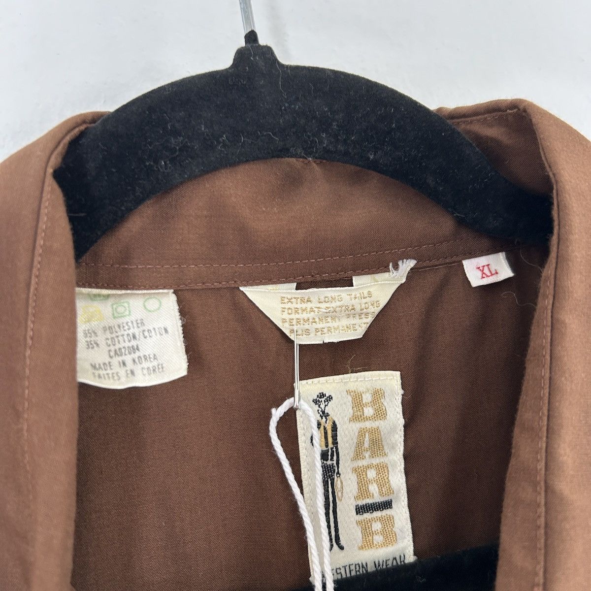 Other 1970s BARB Western Wear Pearl Snap Brown Shirt Size US XL / EU 56 / 4 - 3 Thumbnail