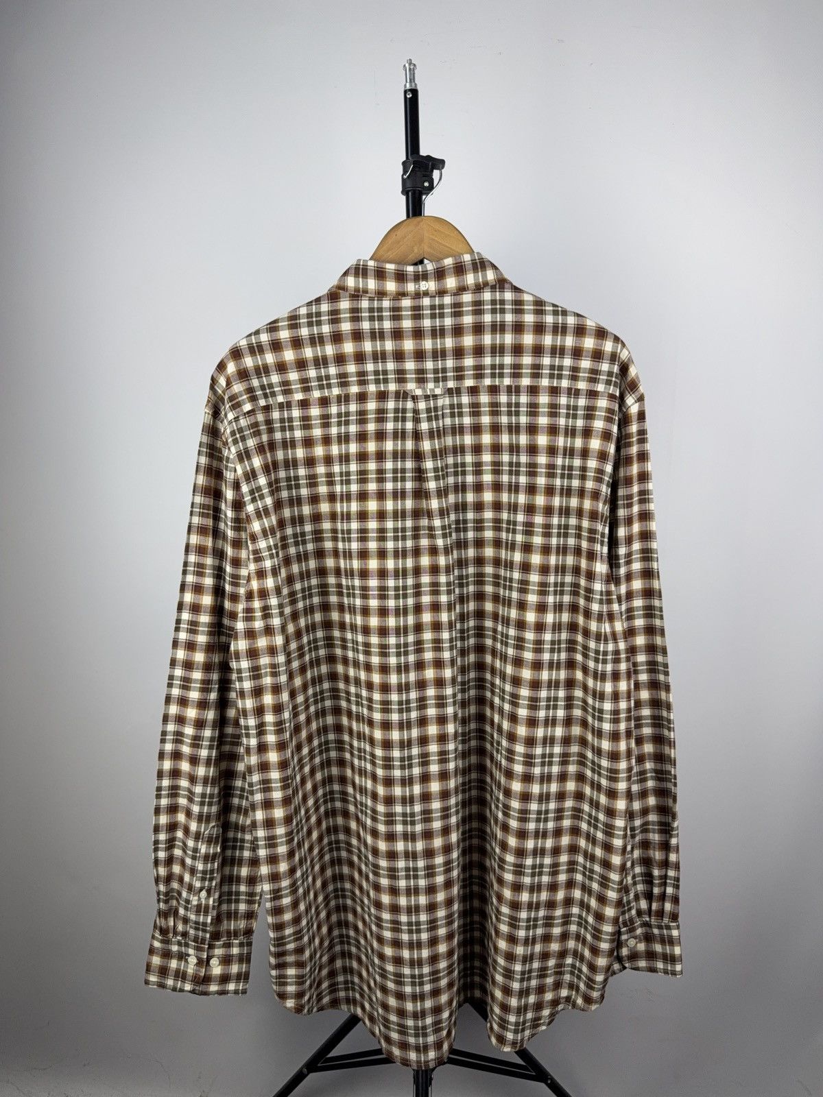Gant GANT Regular Fit Plaid Shirt 3XL Brown Beige Checkered Size US XXL / EU 58 / 5 - 7 Thumbnail