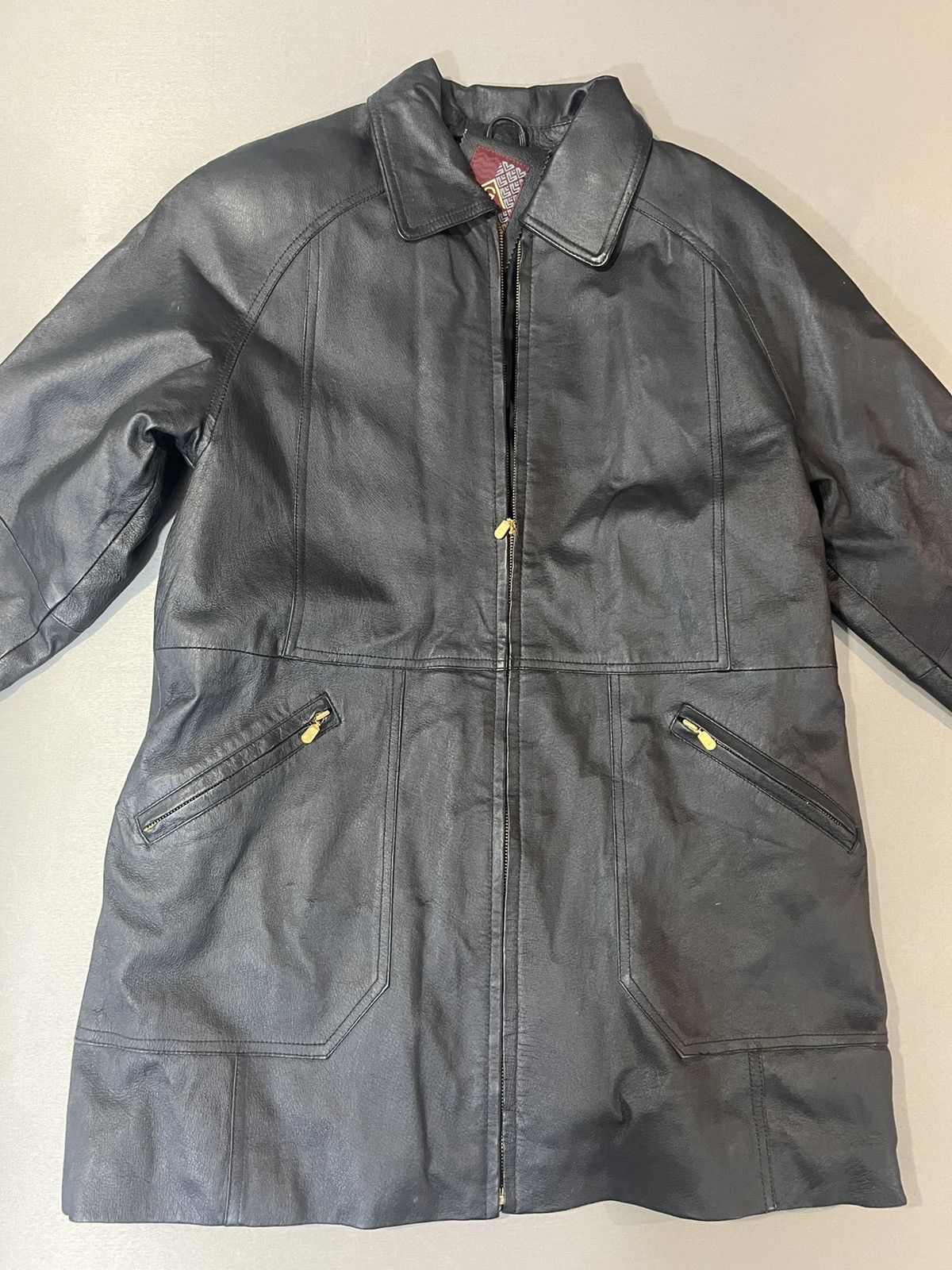 Vintage Y2k Black Leather blazer jacket Size US M / EU 48-50 / 2 - 6 Thumbnail