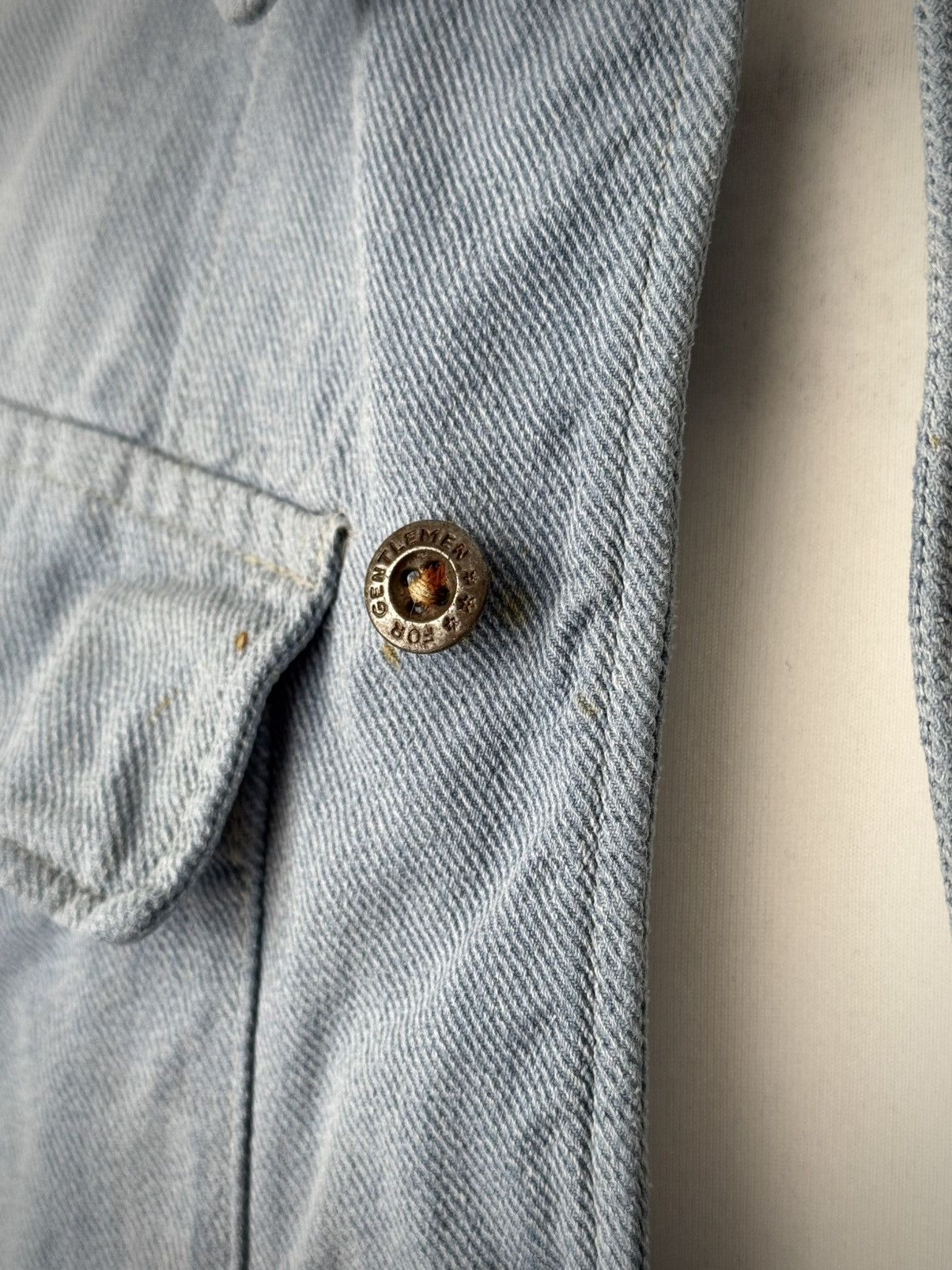 Vintage 50s Vintage Swiss Army Work Metal Button Denim Chore Jacket Size US M / EU 48-50 / 2 - 4 Thumbnail