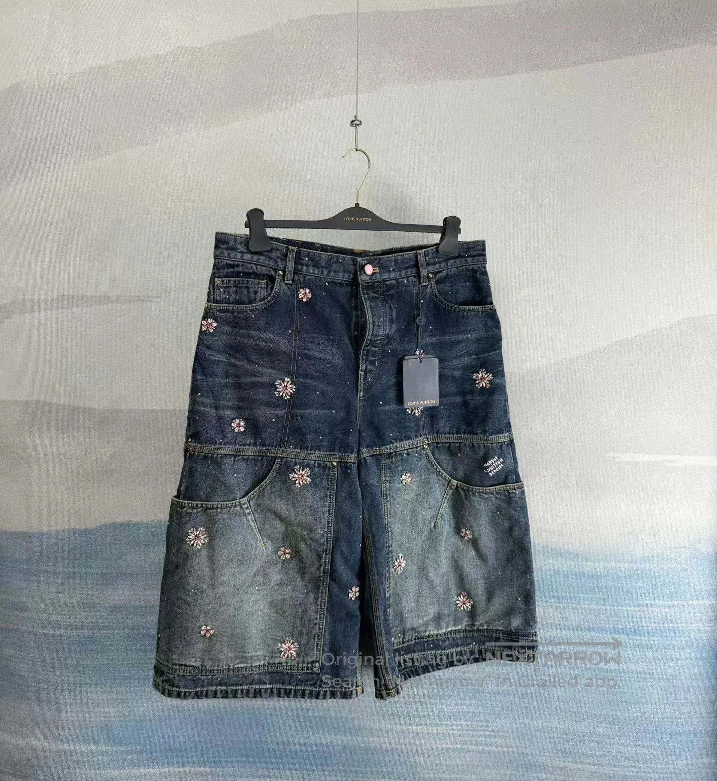 Louis Vuitton embroidered denim shorts by louis vuitton. Size 33" - 1 Thumbnail