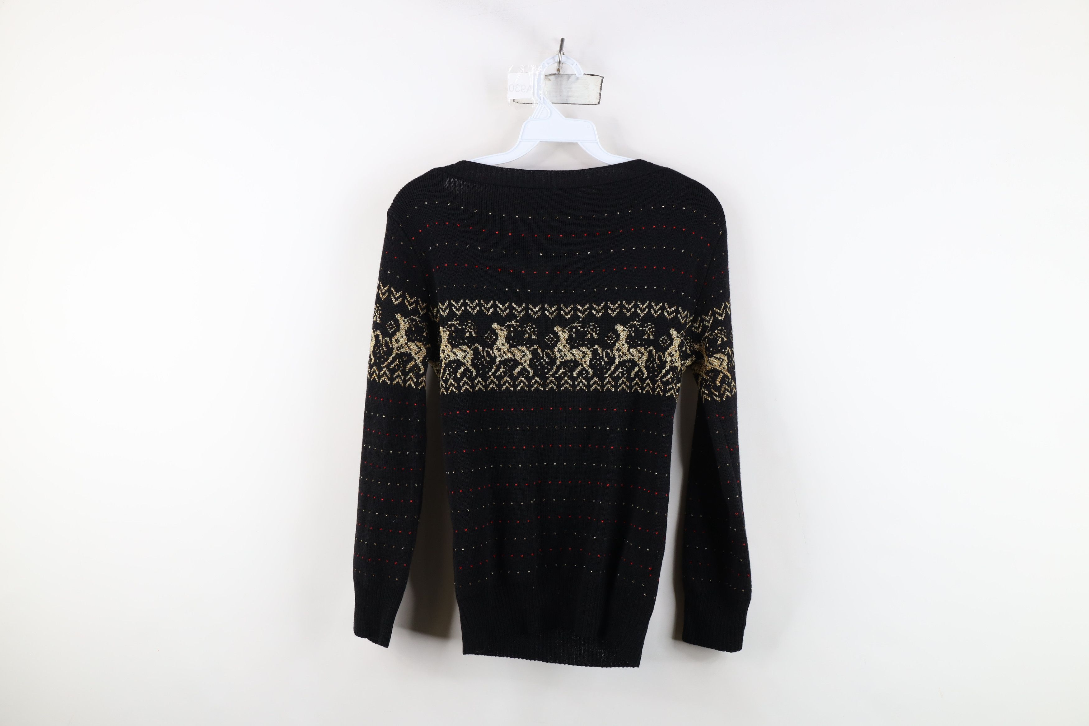 Vintage Vintage 70s Streetwear Christmas Reindeer Knit Sweater USA Size M / US 6-8 / IT 42-44 - 11 Thumbnail