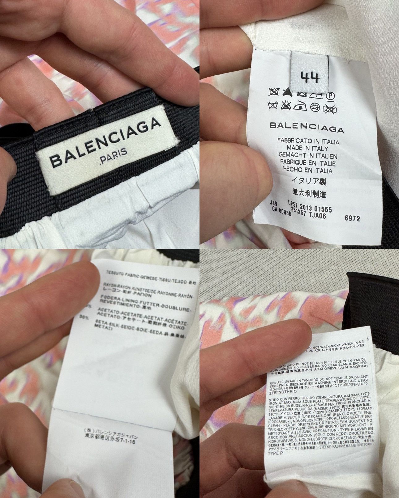 Balenciaga Balenciaga Paris Womens Multi Knee Length A-Line Skirt 44 Size 30" / US 8 / IT 44 - 2 Thumbnail