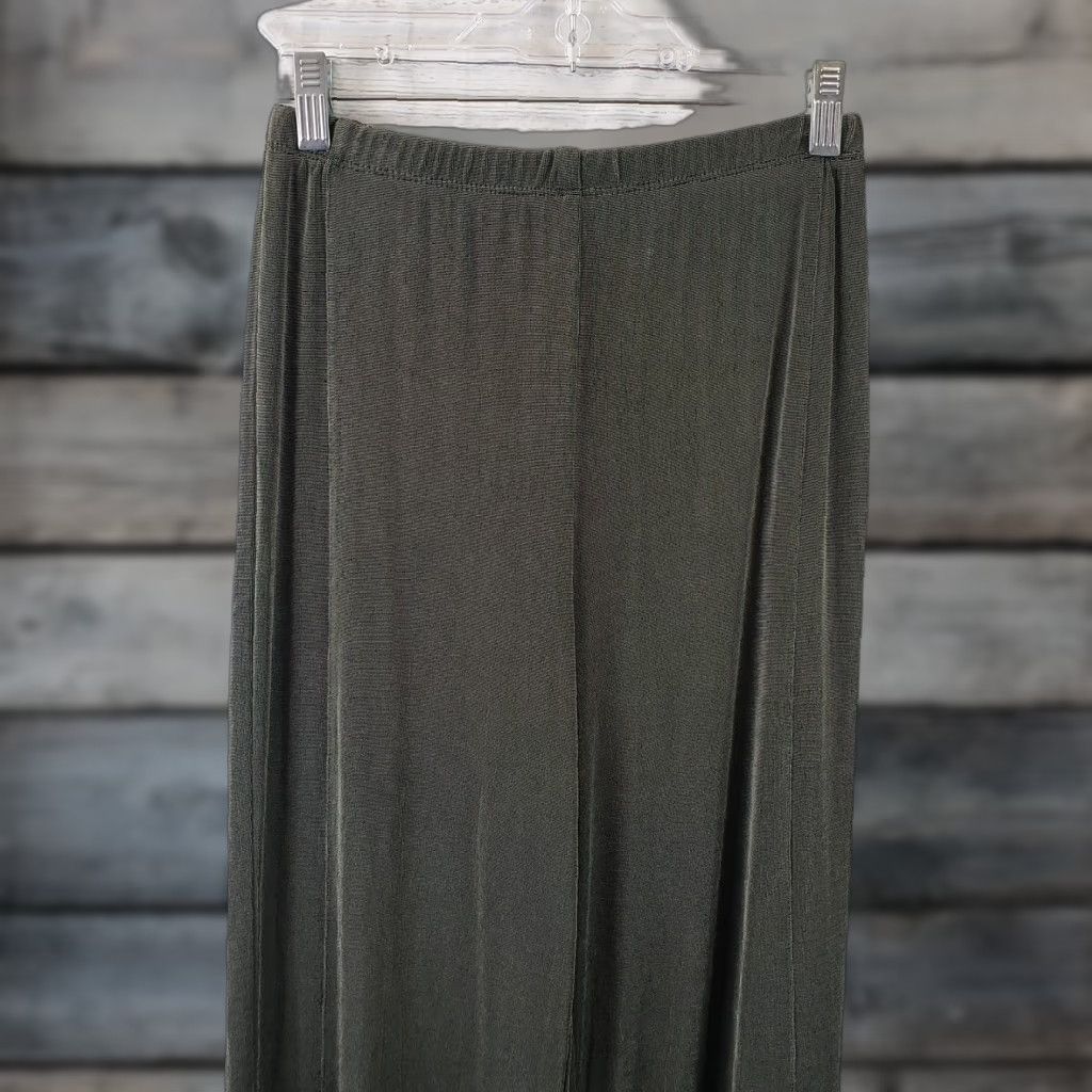 Vintage Chicos Travelers Womens Cropped Pants Sz Small Green Pull On High Rise Slinky Size 28" / US 6 / IT 42 - 1 Thumbnail