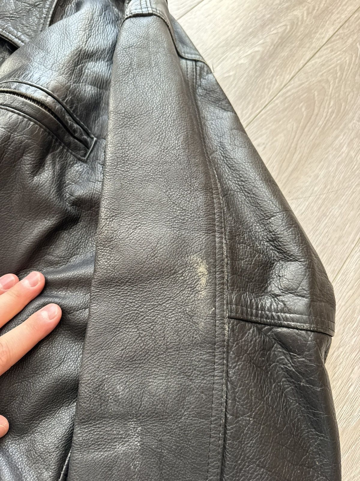Genuine Leather Vintage Leather Jacket Ramones Biker Rare Punk Rock Rare Size US M / EU 48-50 / 2 - 16 Thumbnail