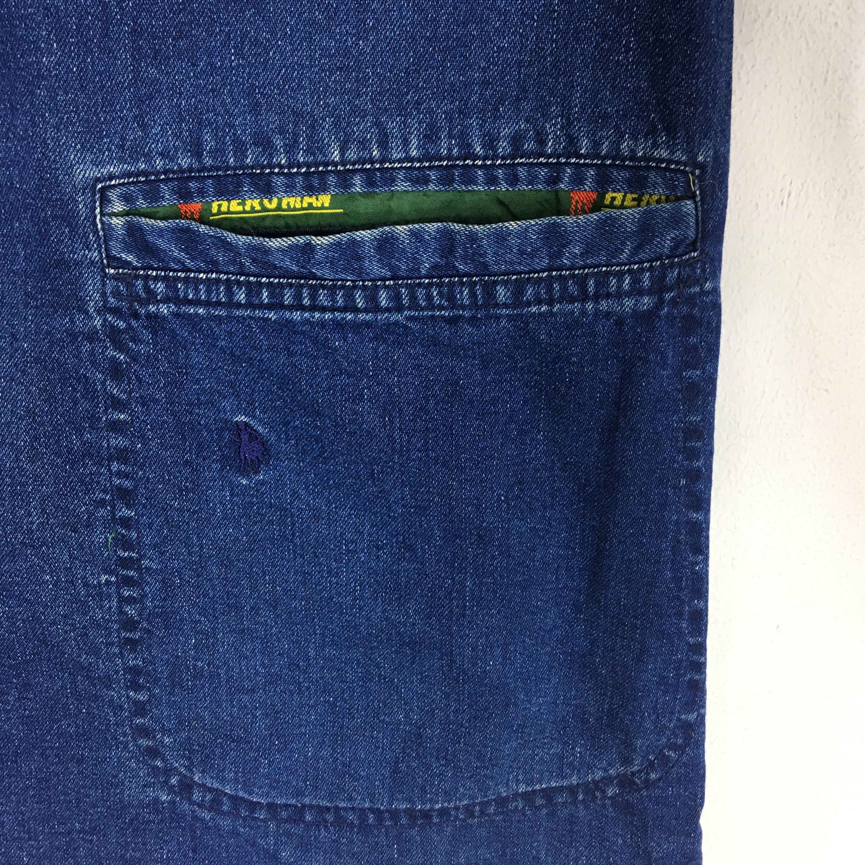 Japanese Brand Vintage 90's Hero Man Denim Worker Jacket Indigo Blue Size US M / EU 48-50 / 2 - 6 Thumbnail