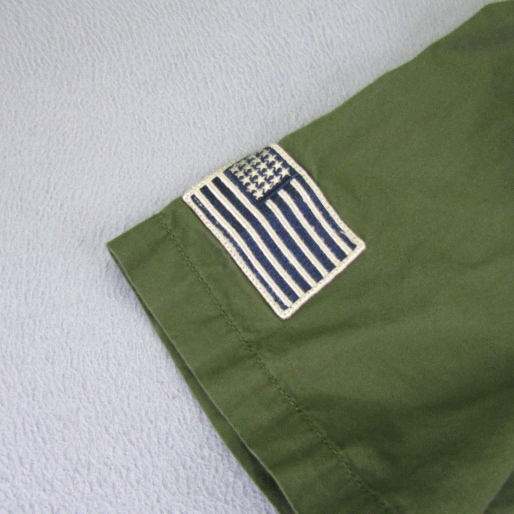 Vintage VINTAGE Roebuck & Co. Shirt Men's Medium Green Short Sleeve Button-Up Embroidered Tiger 90s Cats Military NYC Mens Size US M / EU 48-50 / 2 - 4 Thumbnail
