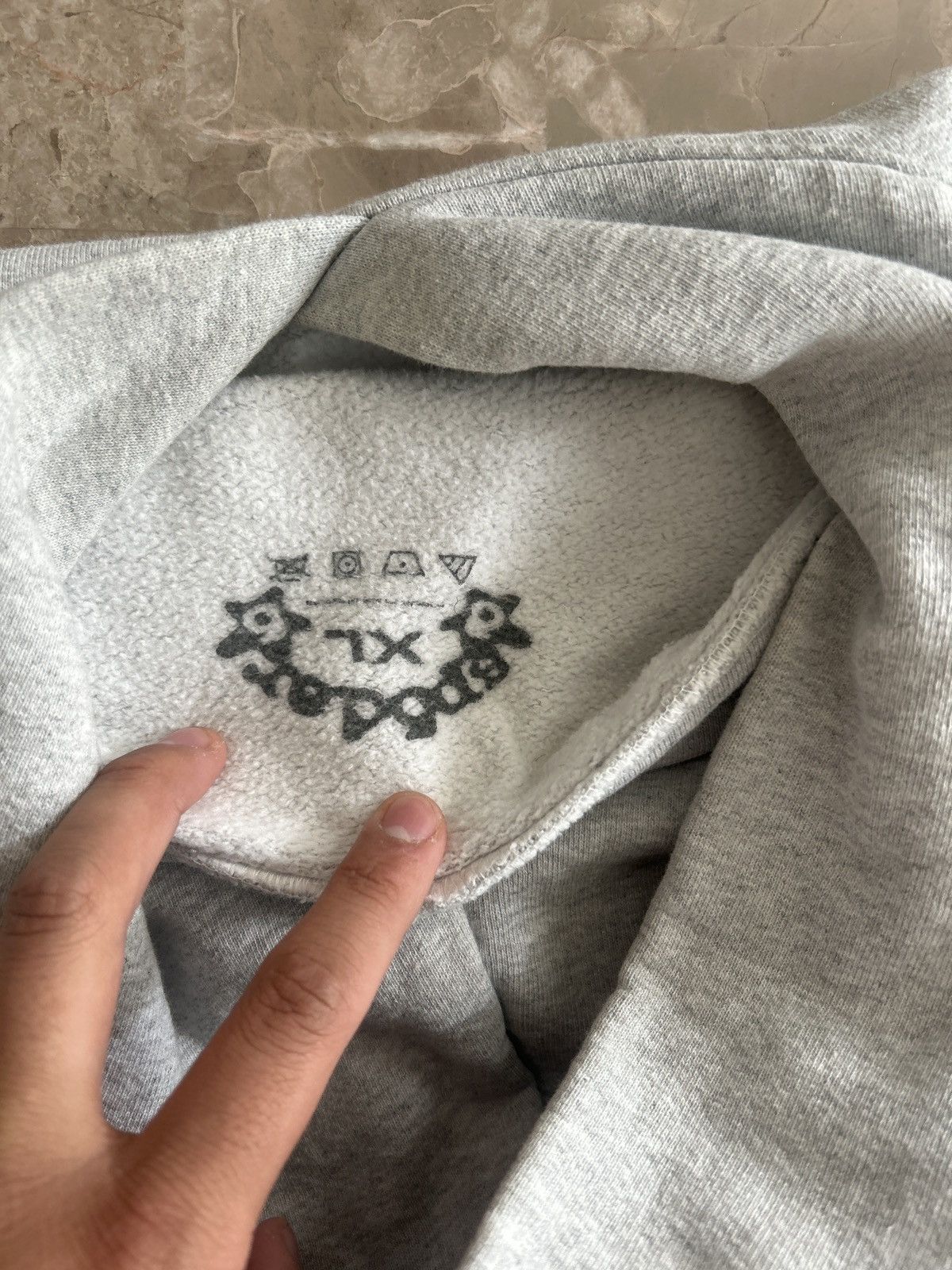Sp5der Sp5der grey hoodie Size US XL / EU 56 / 4 - 3 Thumbnail