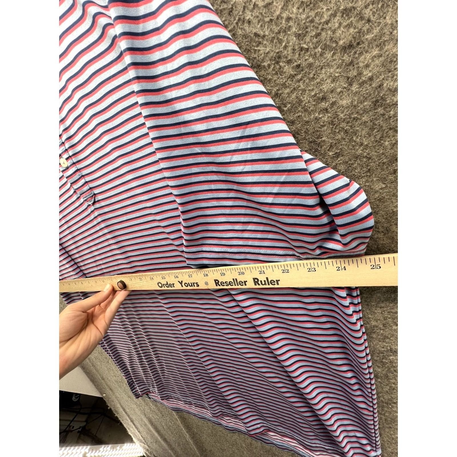 Vintage Turtleson Polo Shirt Mens XL Blue Stripe Golf Lightweight Short Sleeve Casual Size US XL / EU 56 / 4 - 2 Thumbnail