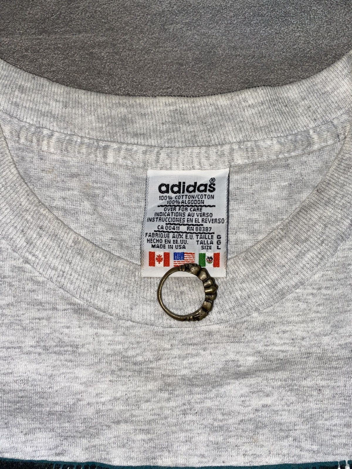Adidas × Vintage 90’s Adidas Vintage Tees Big Logo Second Vintage Rare Item Size US XL / EU 56 / 4 - 4 Thumbnail
