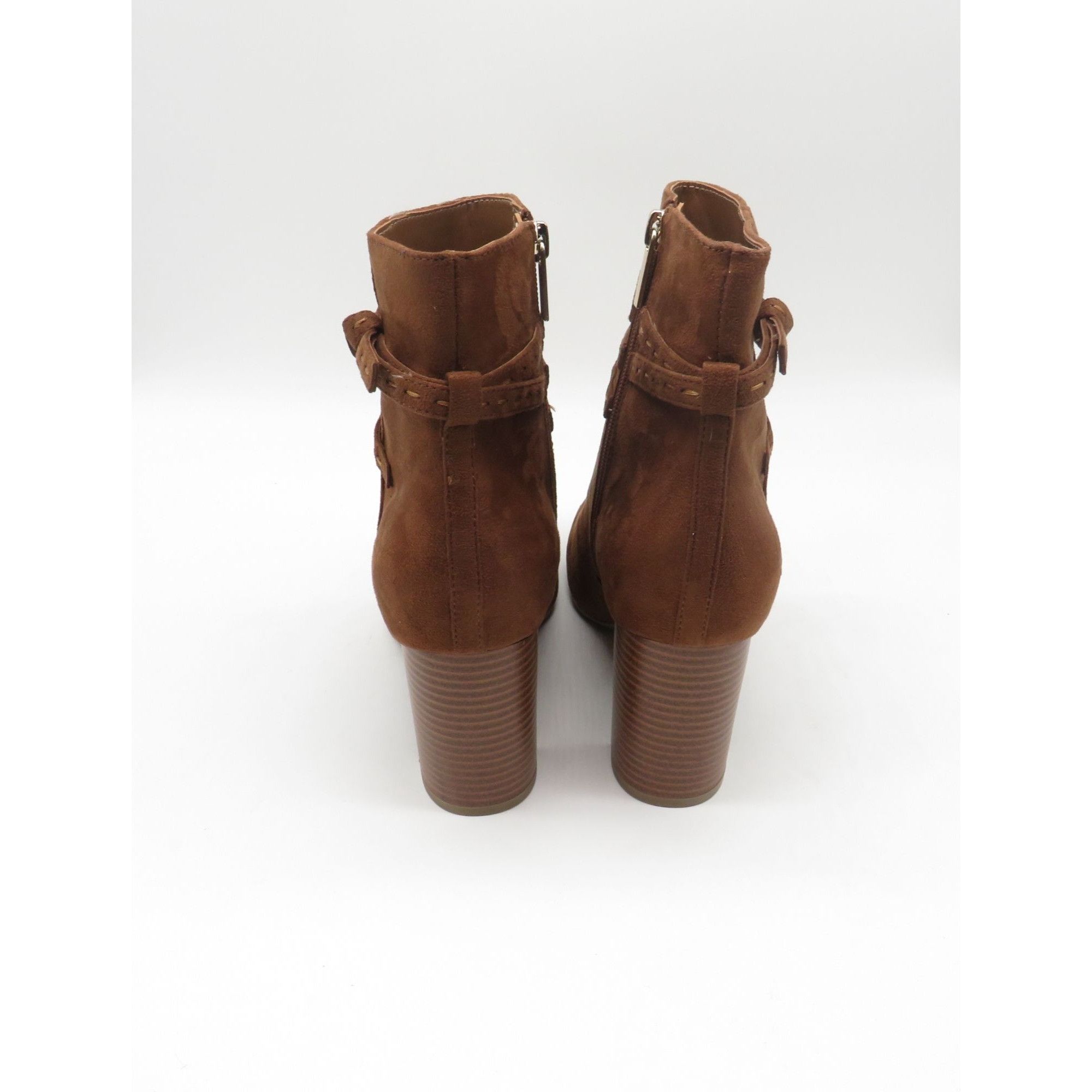Other Bandolino Womens Dark Natural Suede Ankle Boots Block Heel 9 Size US 9.5 / IT 39.5 - 6 Thumbnail