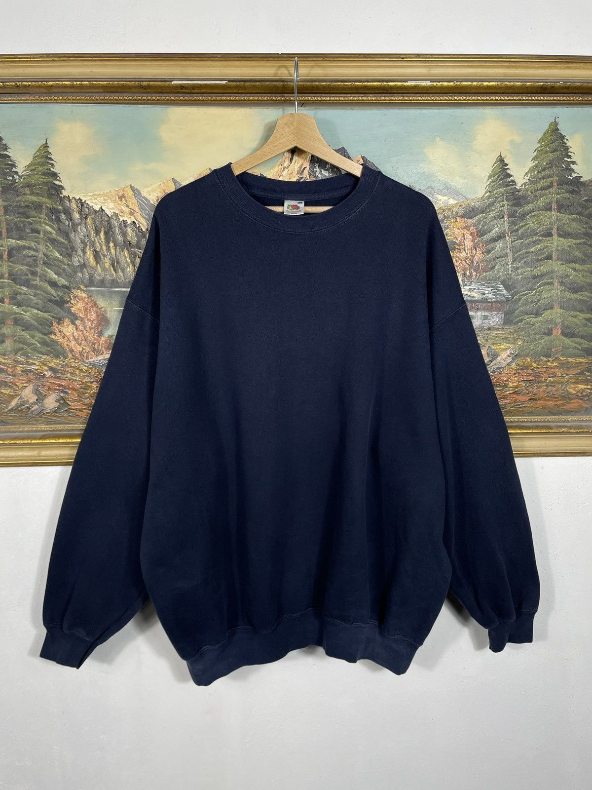 Fruit Of The Loom × Vintage vintage y2k blank oversize baggy crewneck sweatshirt skate Size US XXL / EU 58 / 5 - 1 Thumbnail