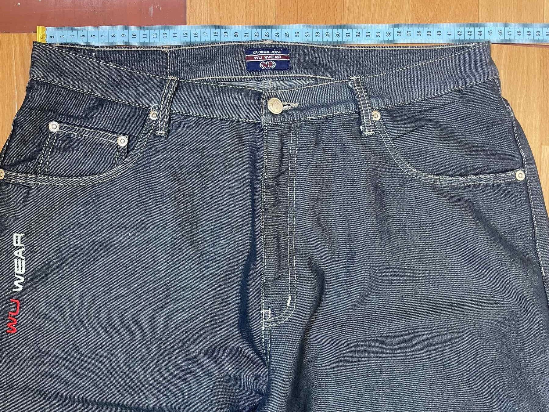 Wu-Tang Clan Wu Wear jeans, shiny gray silver Wu-Tang Clan, 90s baggy 34 Size US 34 / EU 50 - 11 Thumbnail