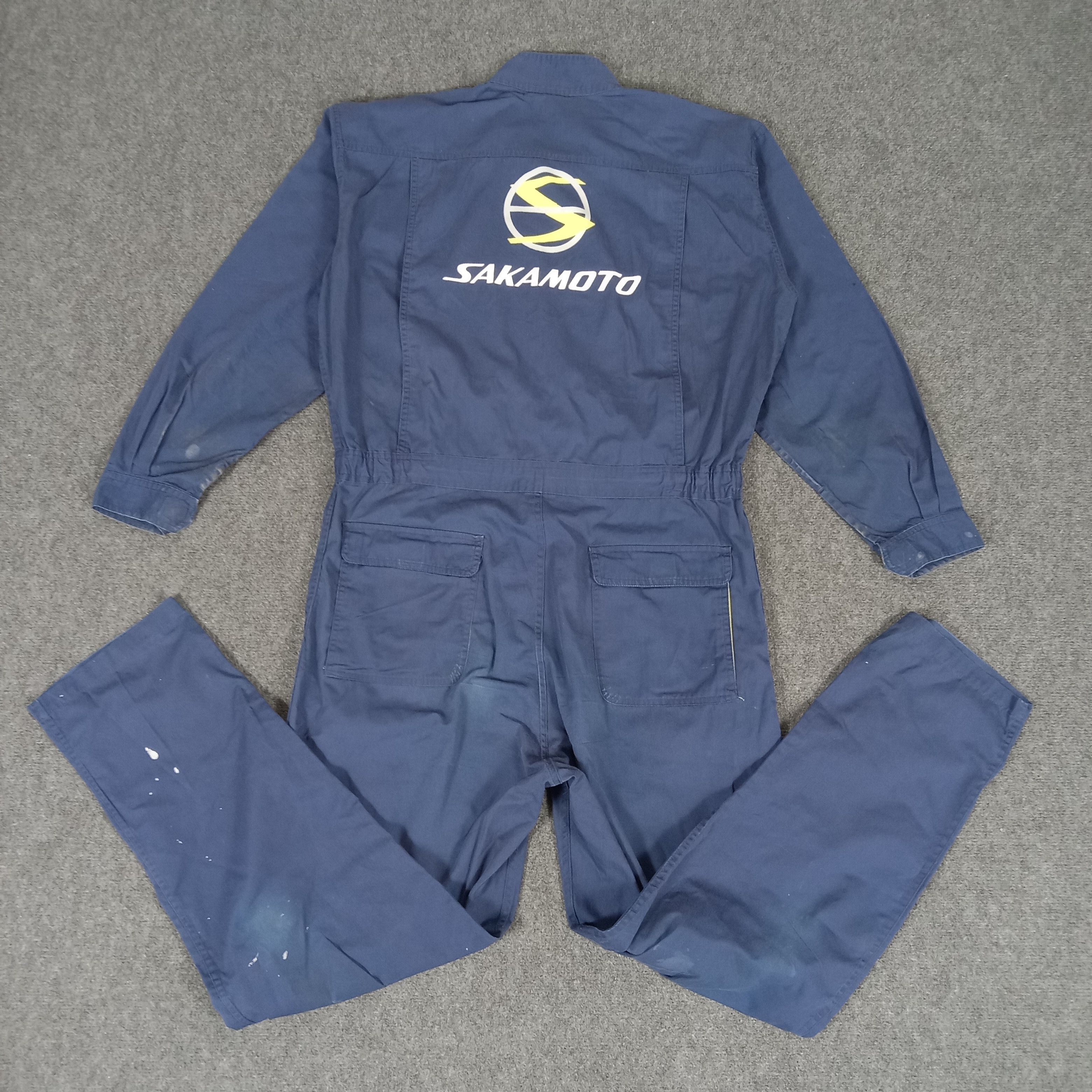 Japanese Brand × Vintage SAKAMOTO Japanese Racing Workwear Coverall Jacket Size US L / EU 52-54 / 3 - 1 Thumbnail