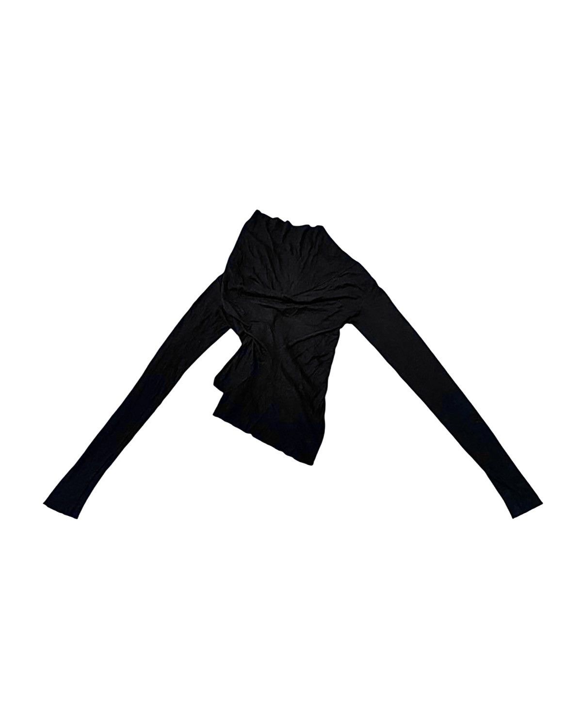 Rick Owens Lilies Rick Owens Lilies Black Twisted Wide Neck Sweater Size US S / EU 44-46 / 1 - 1 Thumbnail