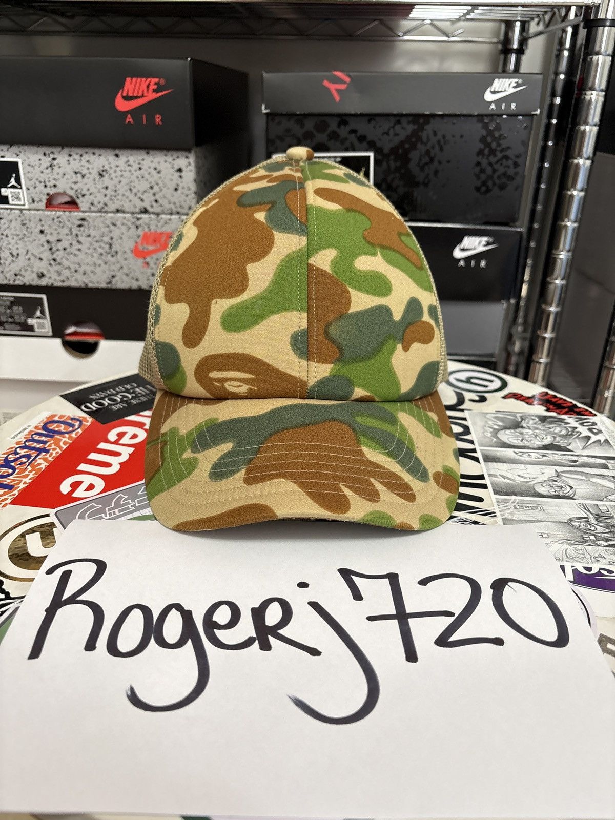 Bape Puzzle Camo Mesh Cap Size ONE SIZE - 2 Thumbnail