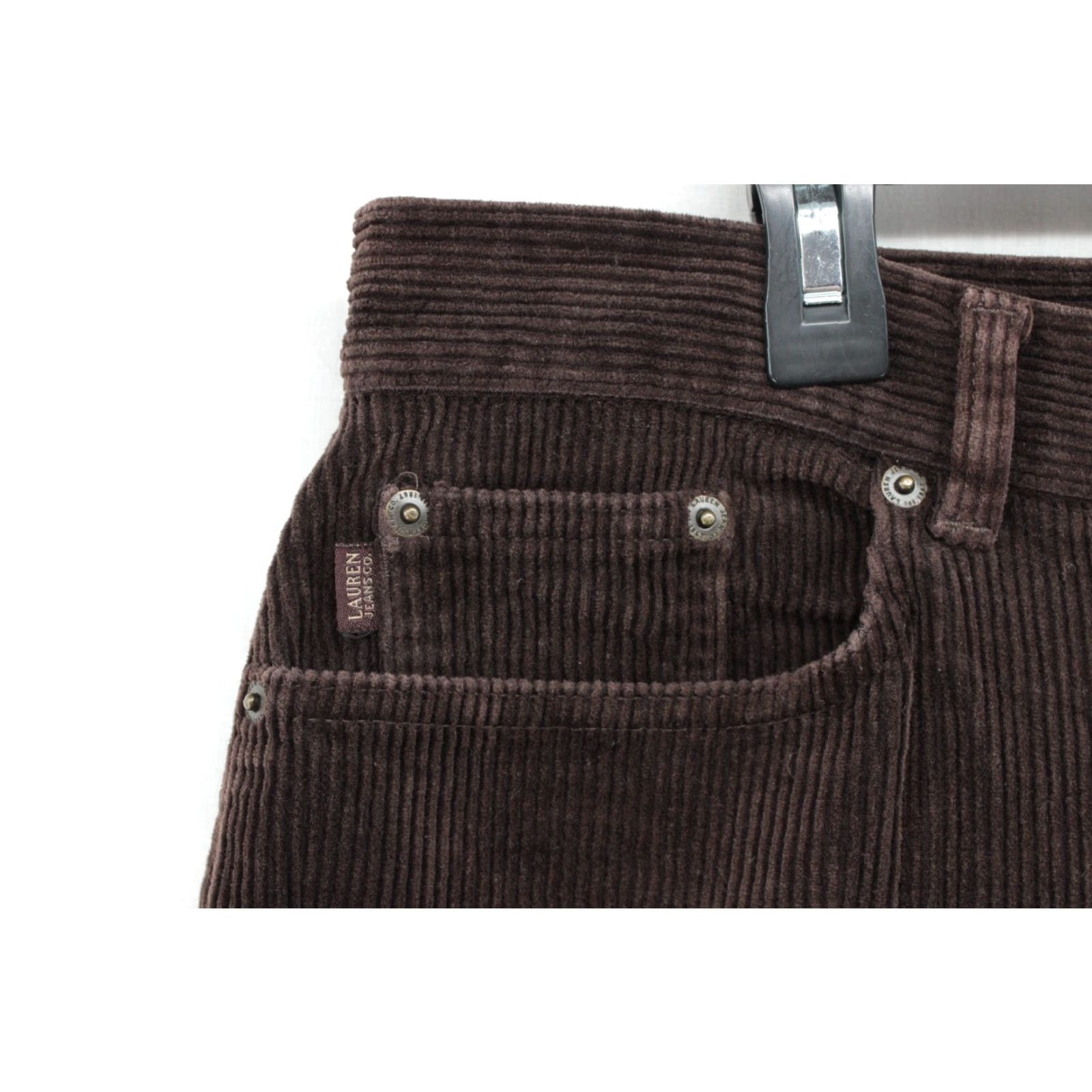 Ralph Lauren LAUREN RALPH LAUREN Women Corduroy Straight Leg Pants Brown 36x31 Size 14 Preppy Classic 14 Pants Brown Size 36" / US 14 / IT 50 - 4 Thumbnail