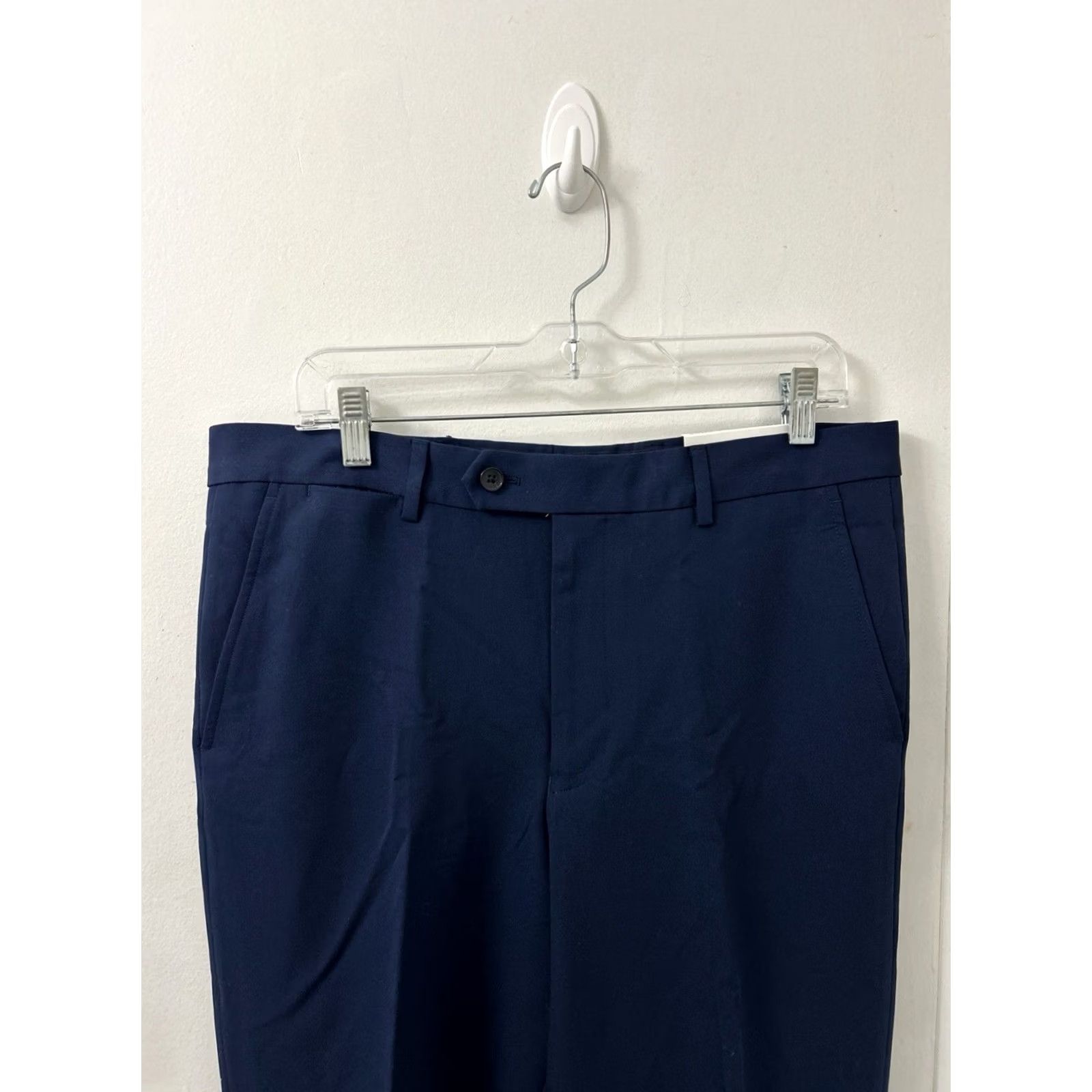 Nautica Nautica Performance Pants Mens 34x29 Blue Bi-Stretch Comfort Waistband Dress Pants Travel Business Size US 34 / EU 50 - 7 Thumbnail