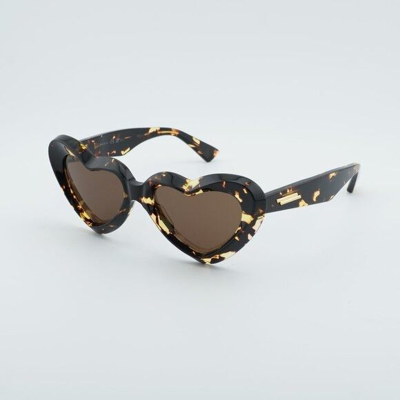 Bottega Veneta Bottega Veneta BV1432S 002 Sunglasses Havana Geometric Frame Size ONE SIZE - 1 Thumbnail