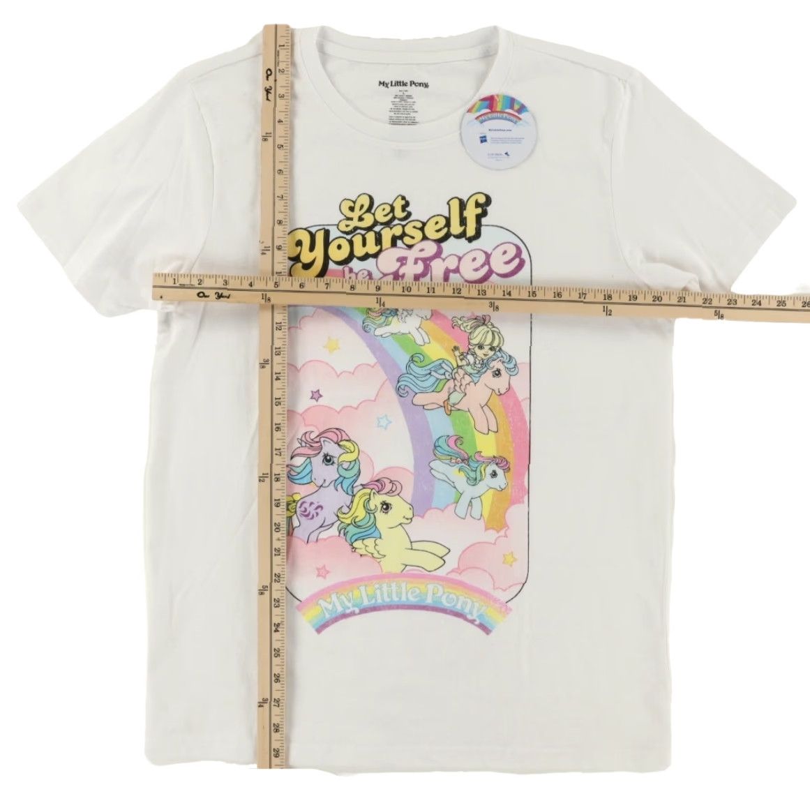 Vintage My Little Pony Let Yourself Be Free Solid T-Shirt White Men L Shirt Size US L / EU 52-54 / 3 - 3 Thumbnail