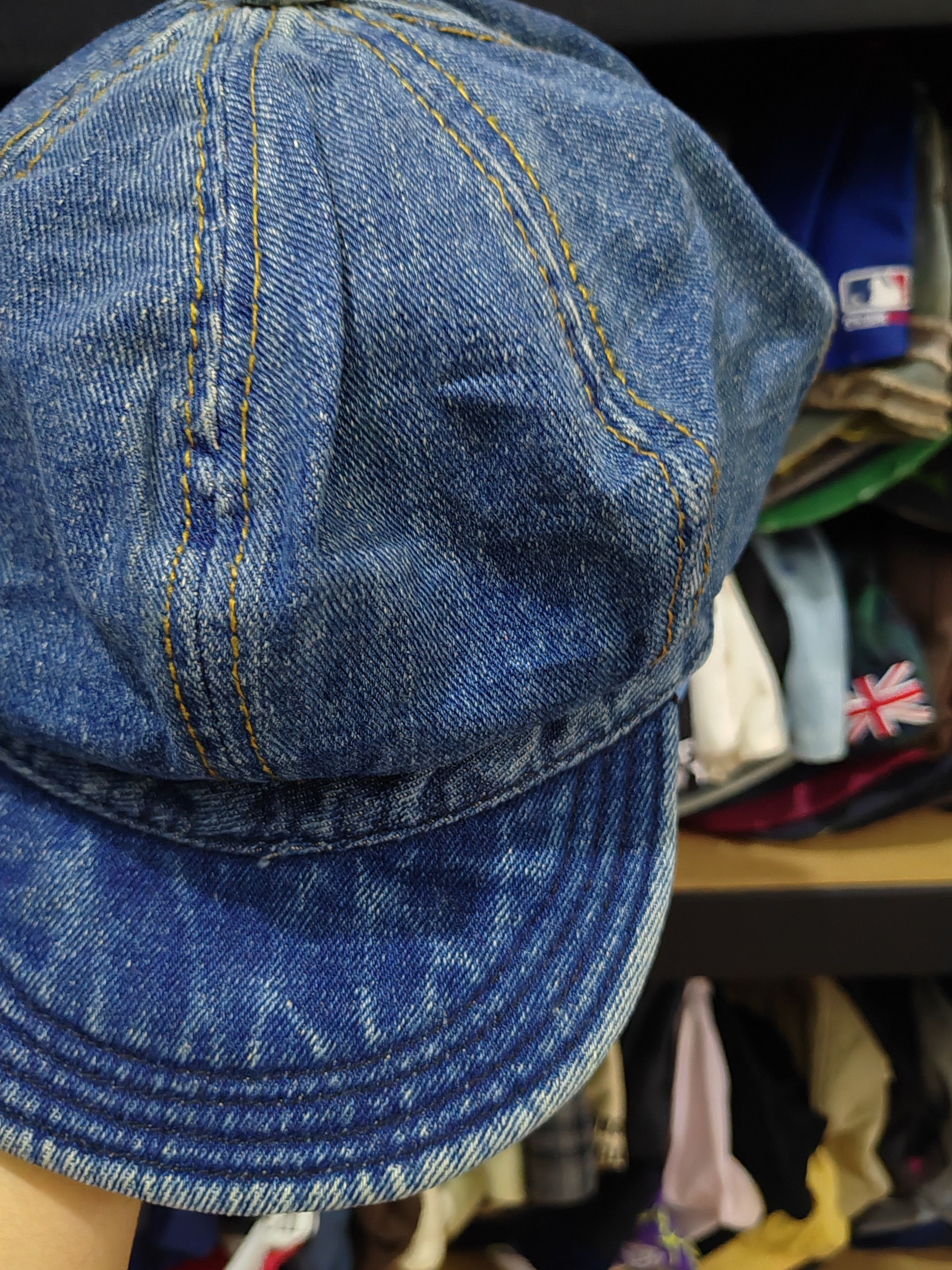 Japanese Brand Vintage Japanese Denim Style Hat Cap Size ONE SIZE - 3 Thumbnail